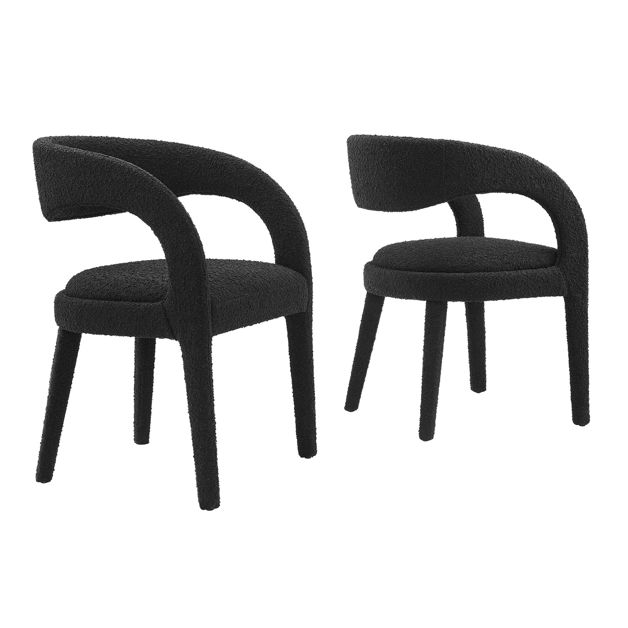 Pinnacle Boucle Upholstered Dining Chair Set of 2 - Image 14