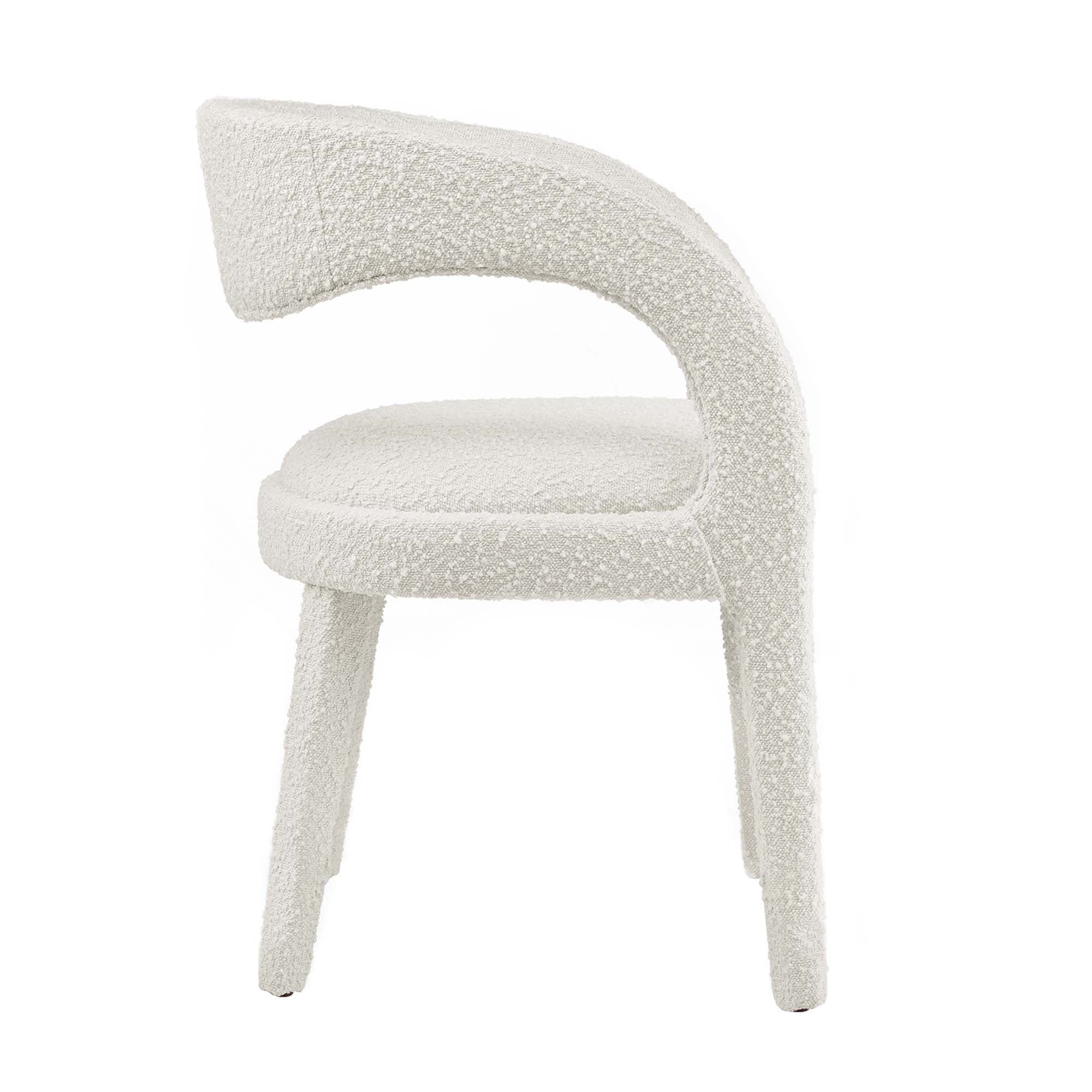 Pinnacle Boucle Upholstered Dining Chair Set of 2 - Image 4