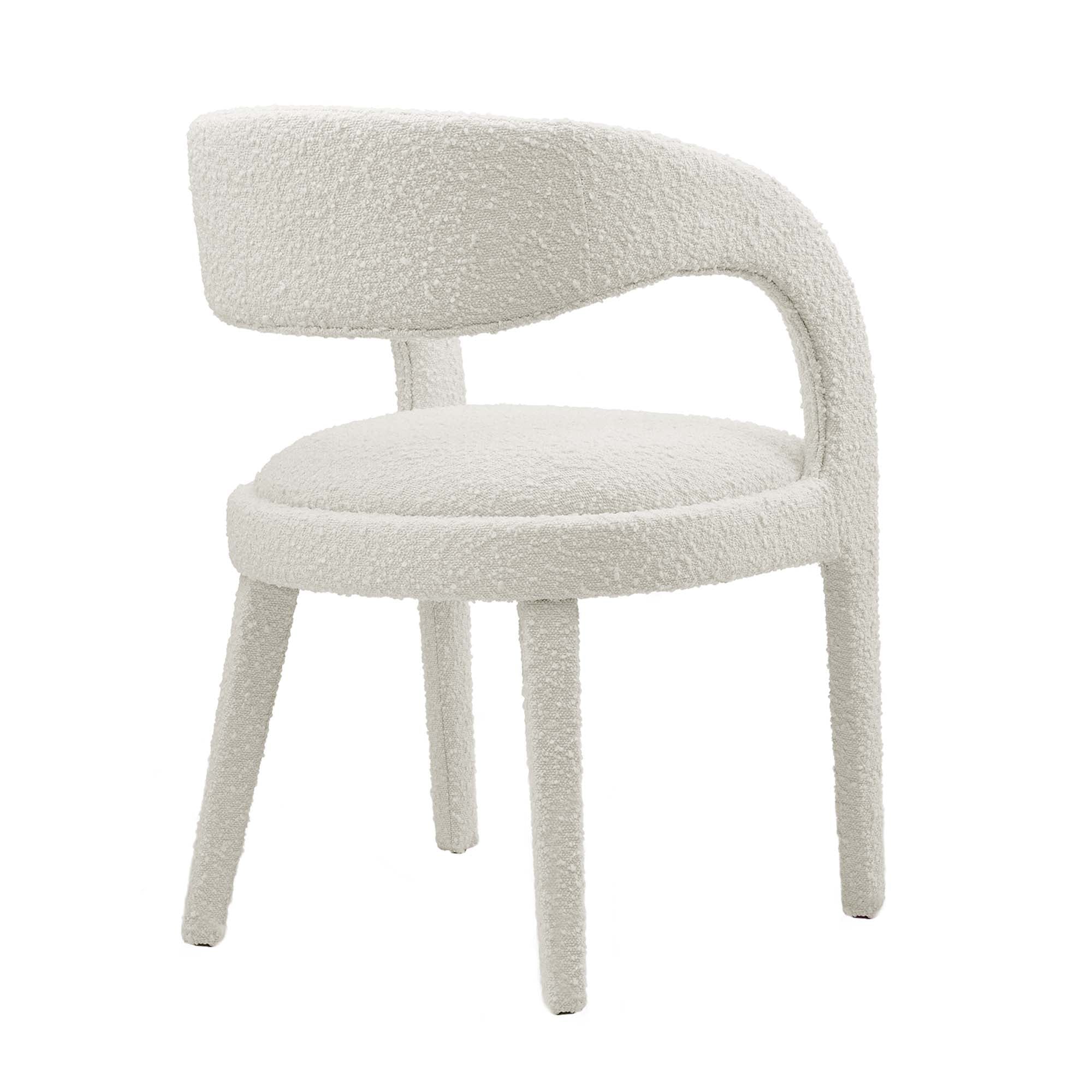 Pinnacle Boucle Upholstered Dining Chair Set of 2 - Image 5