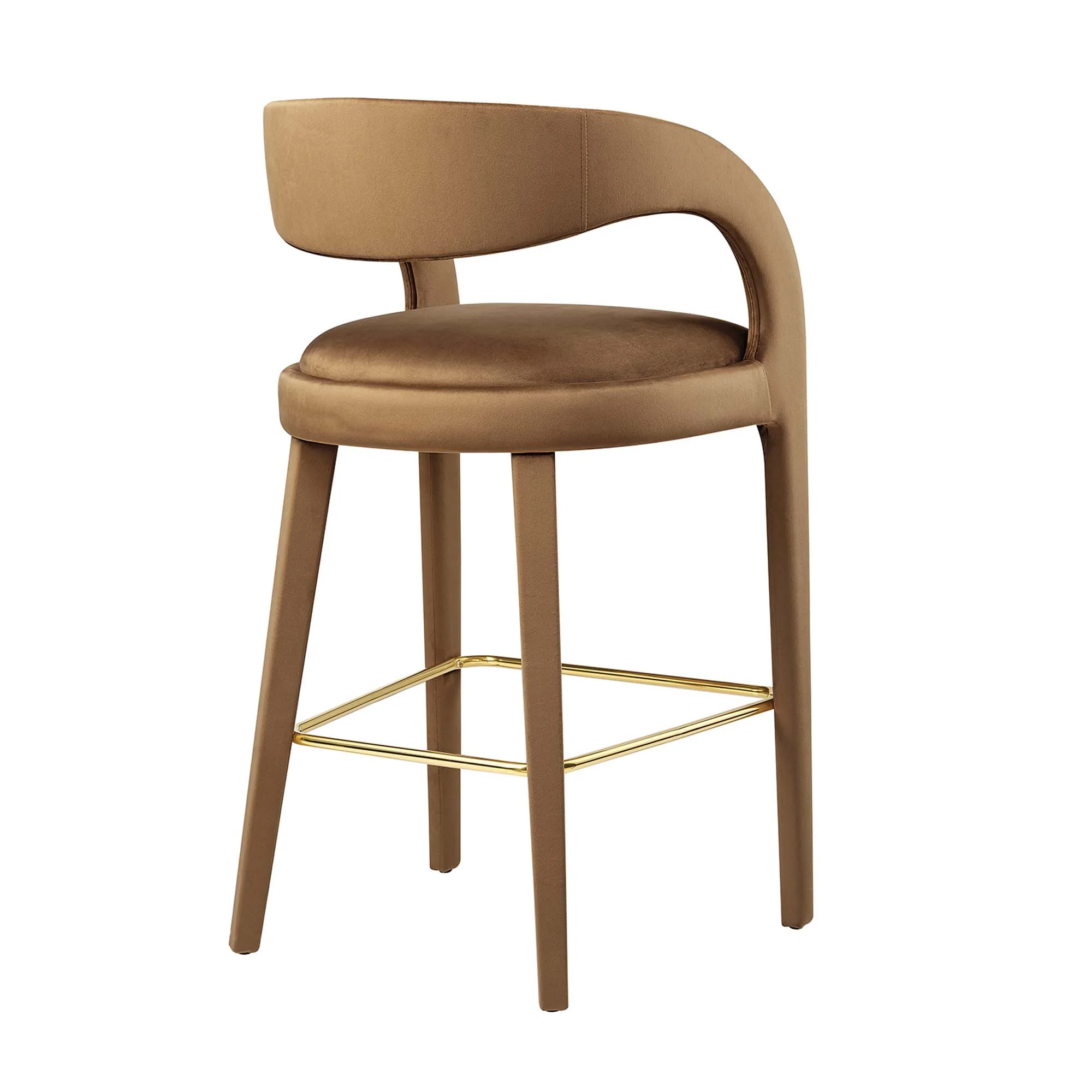 Pinnacle Performance Velvet Bar Stool Set of 2 by Modway - Image 5
