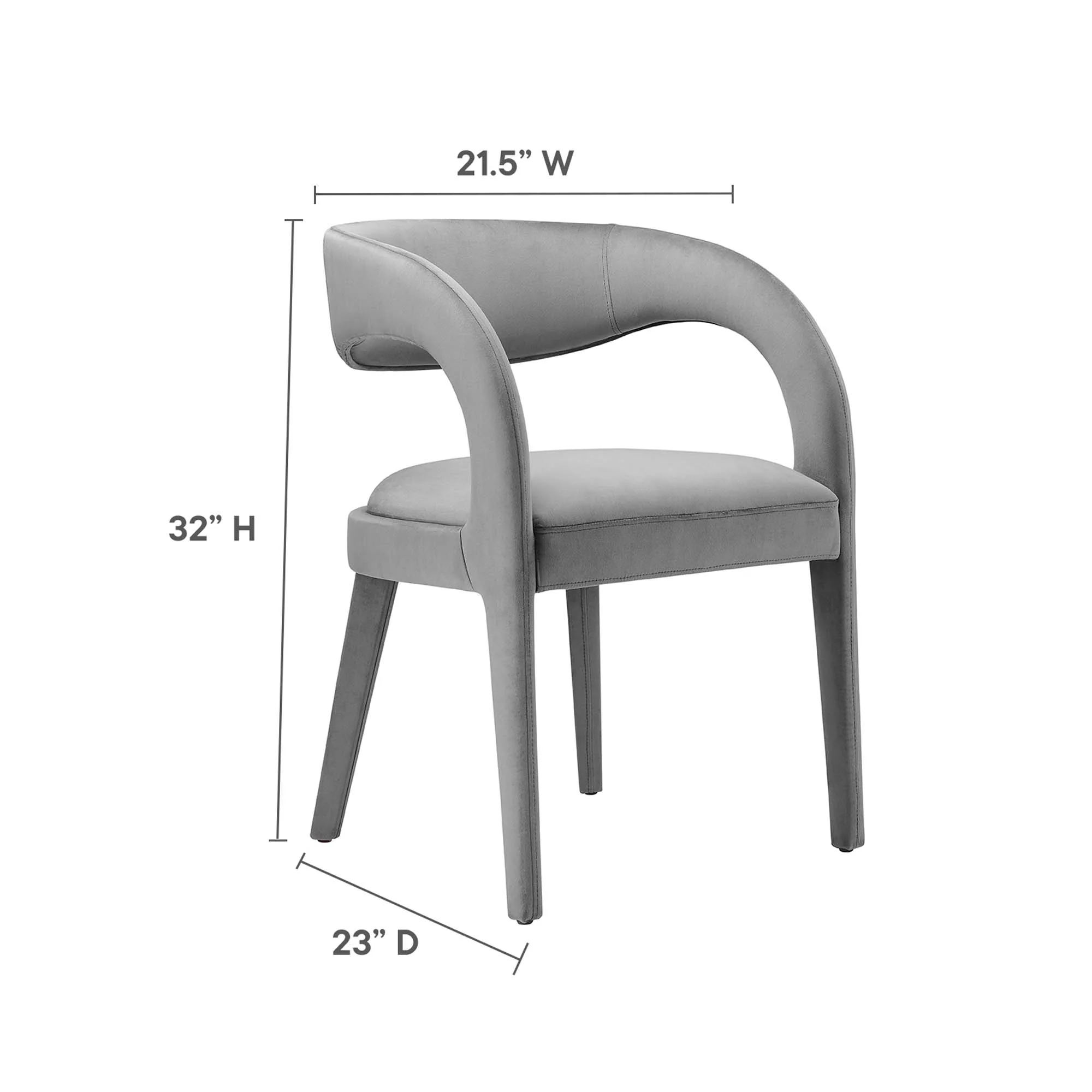 Pinnacle Performance Velvet Dining Chair Set of Two by Modway - Image 16