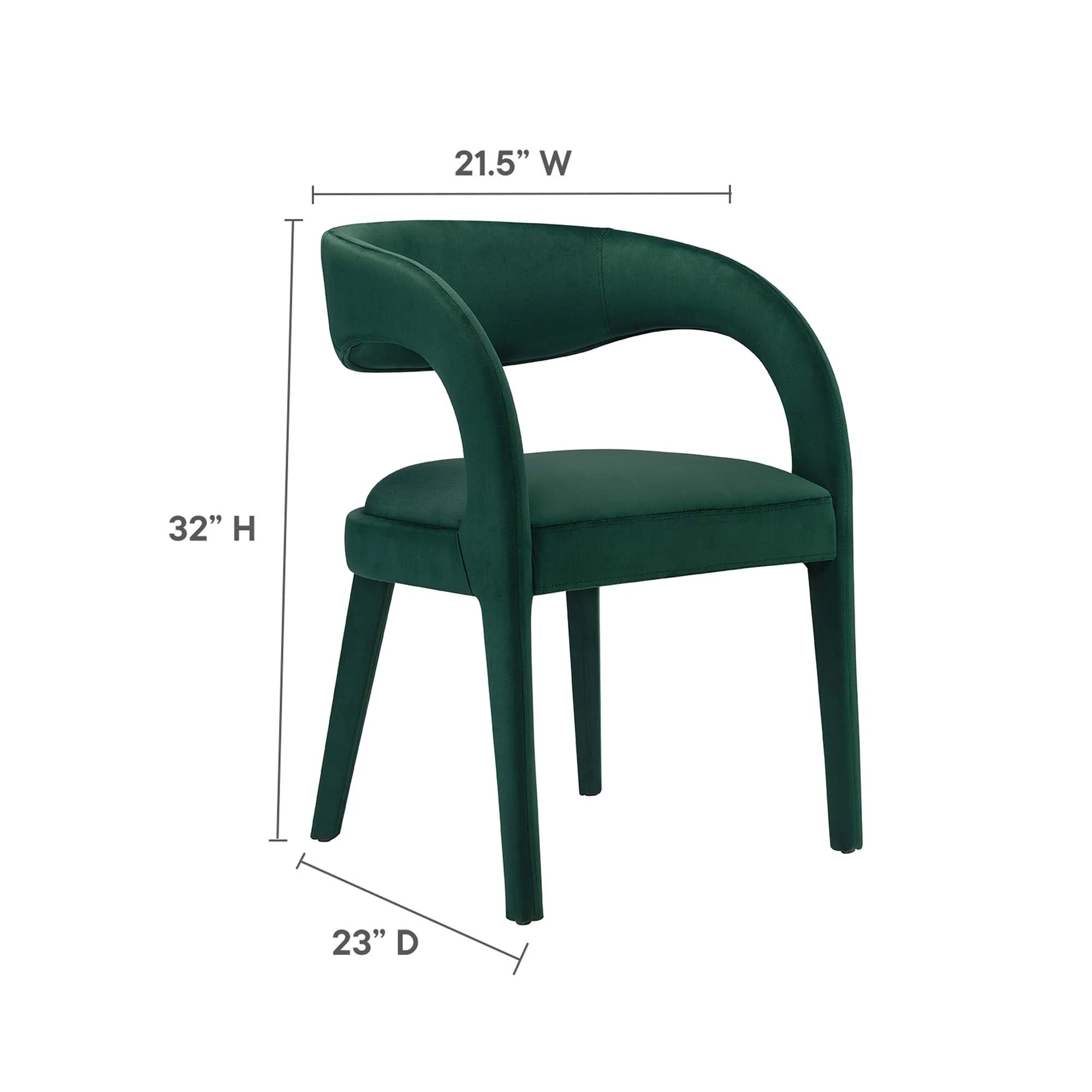 Pinnacle Performance Velvet Dining Chair Set of Two by Modway - Image 17