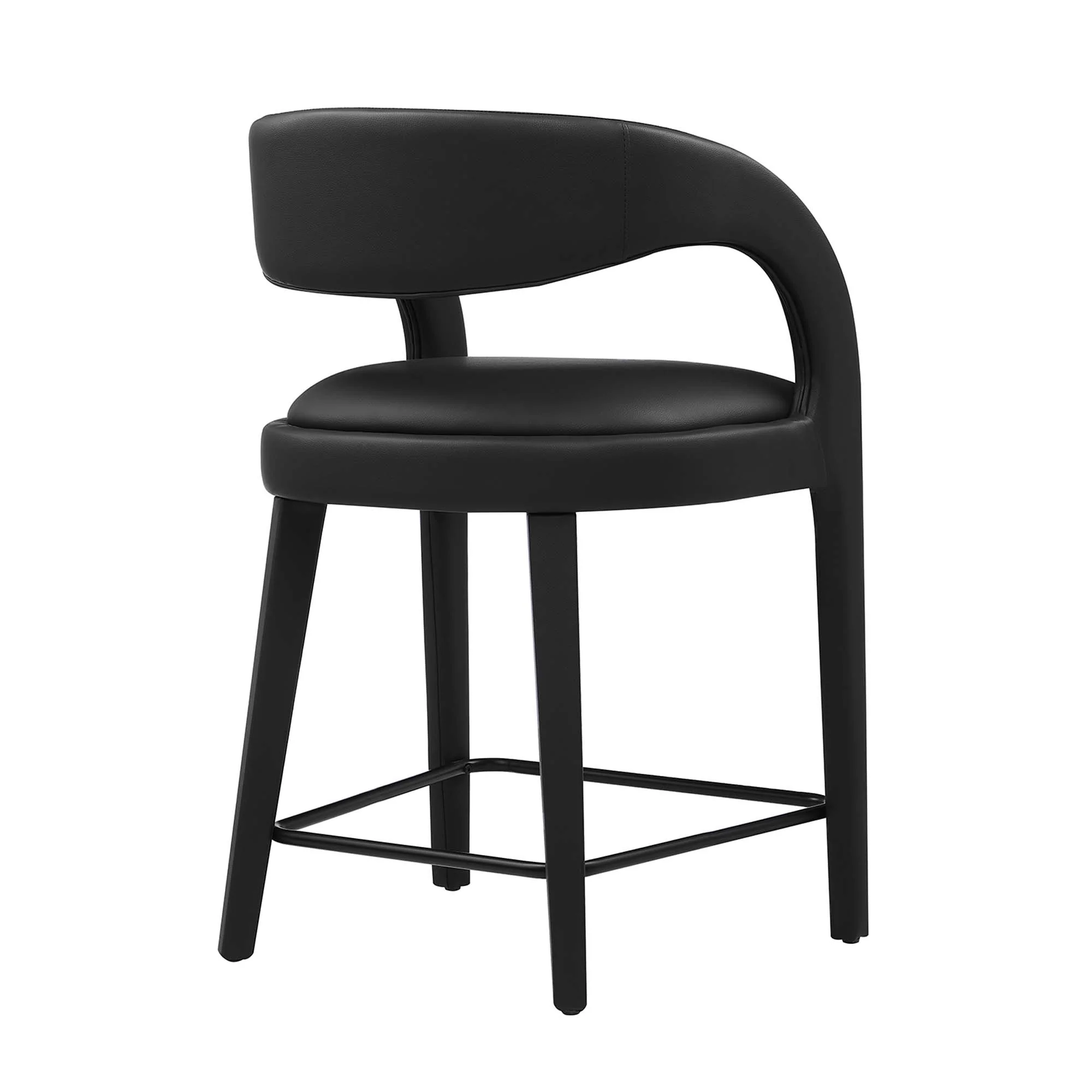 Pinnacle Vegan Leather Counter Stool Set of 2 by Modway - Image 10