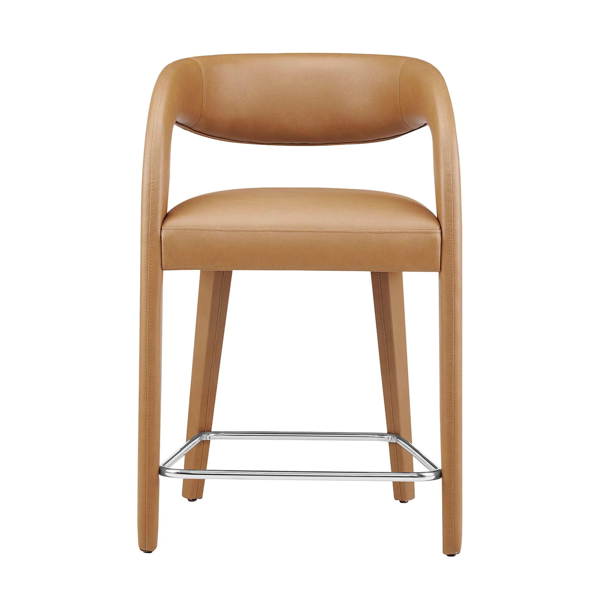 Pinnacle Vegan Leather Counter Stool Set of 2 by Modway - Image 6