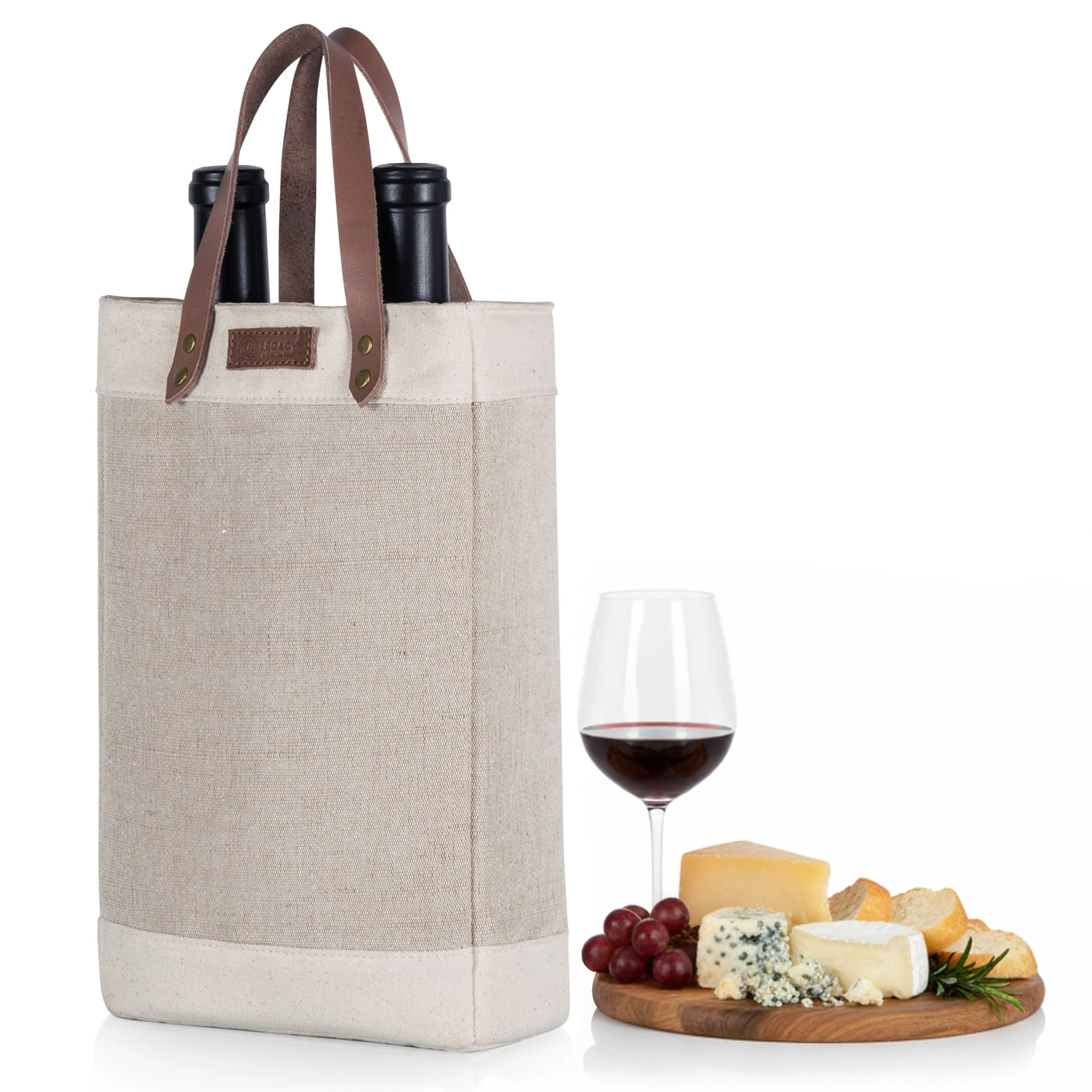 Pinot Jute 2 Bottle Insulated Wine Bag - Image 15