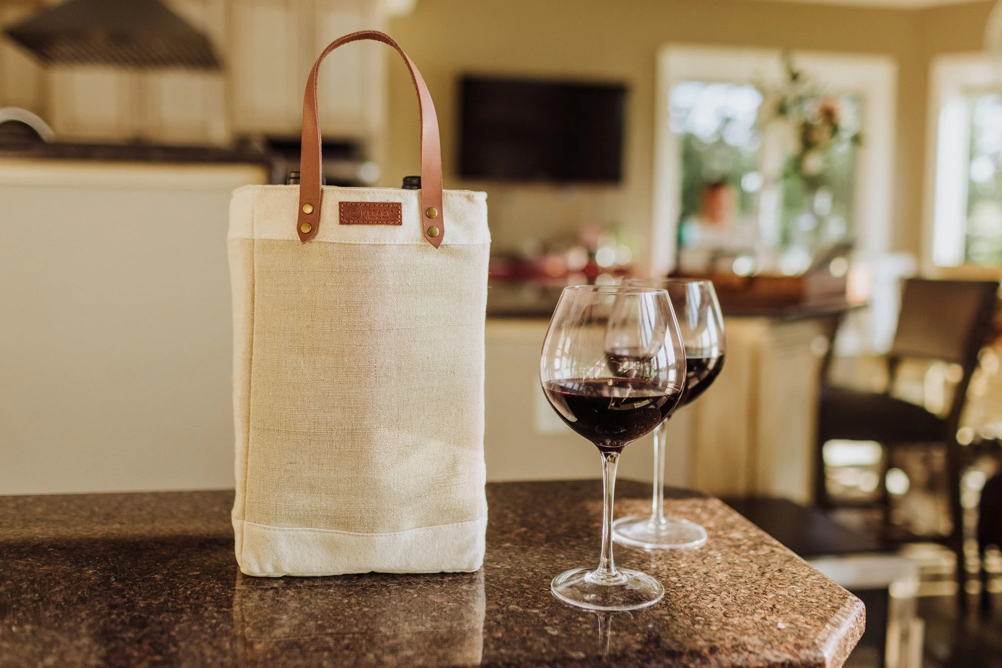 Pinot Jute 2 Bottle Insulated Wine Bag - Image 5