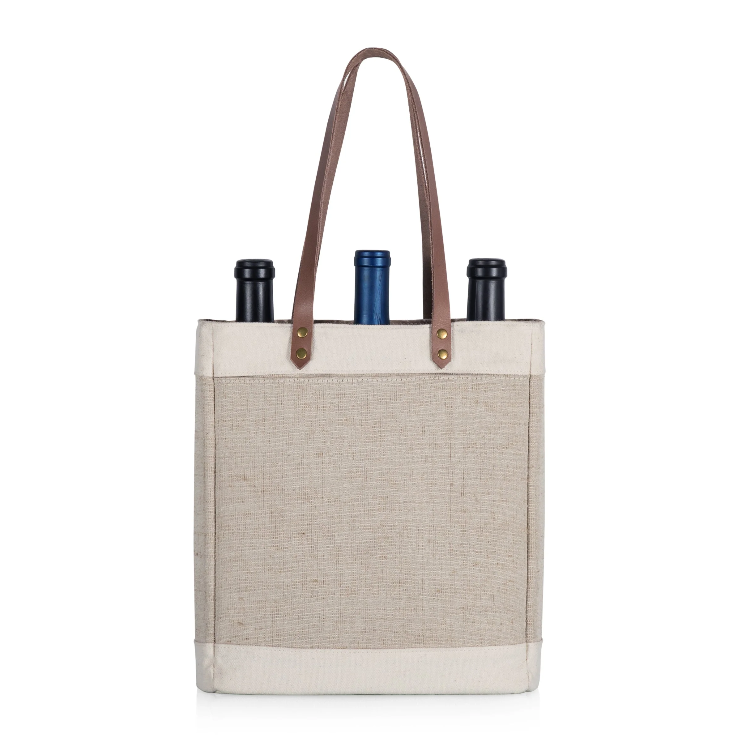 Pinot Jute 3 Bottle Insulated Wine Bag - Image 11