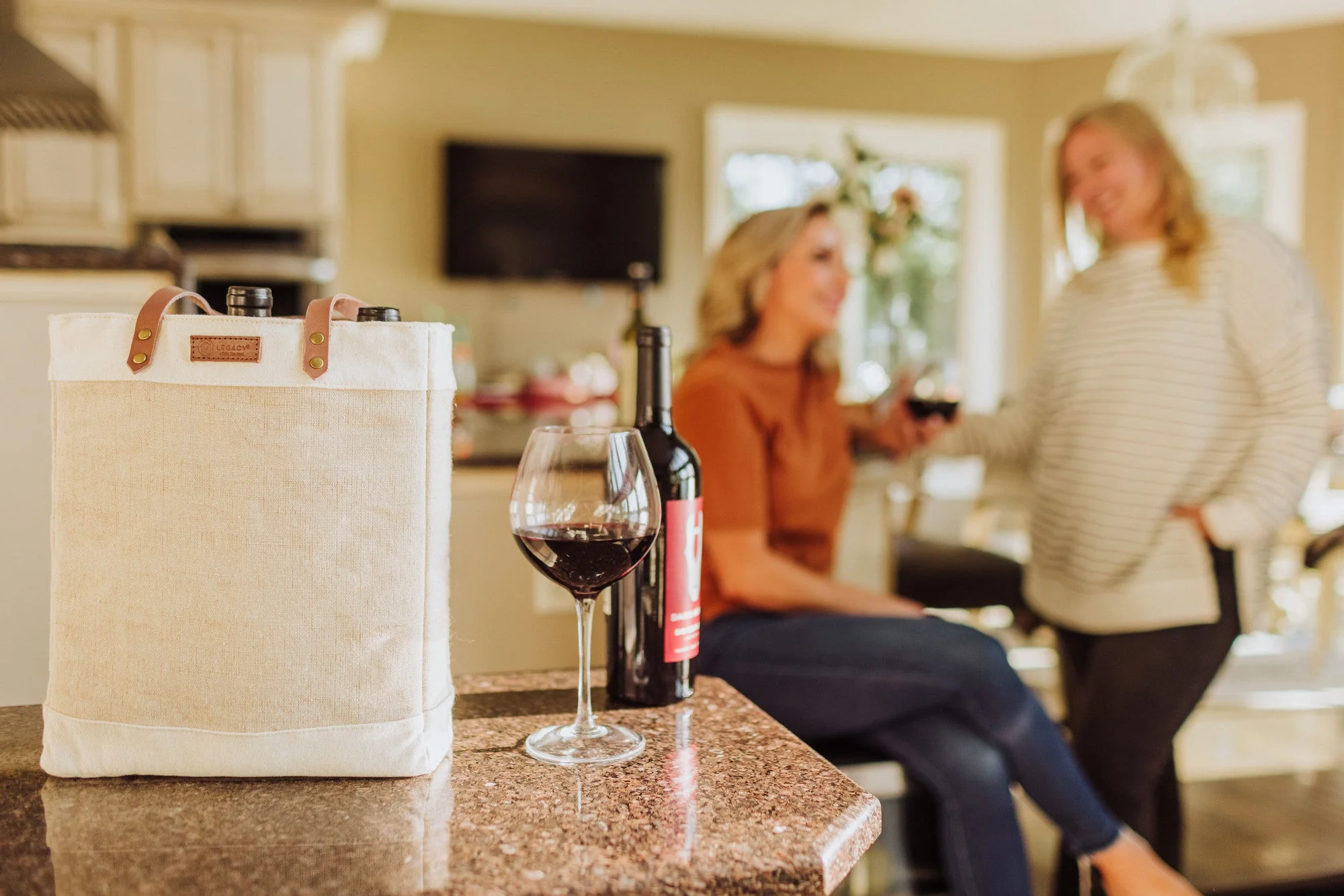 Pinot Jute 3 Bottle Insulated Wine Bag - Image 4