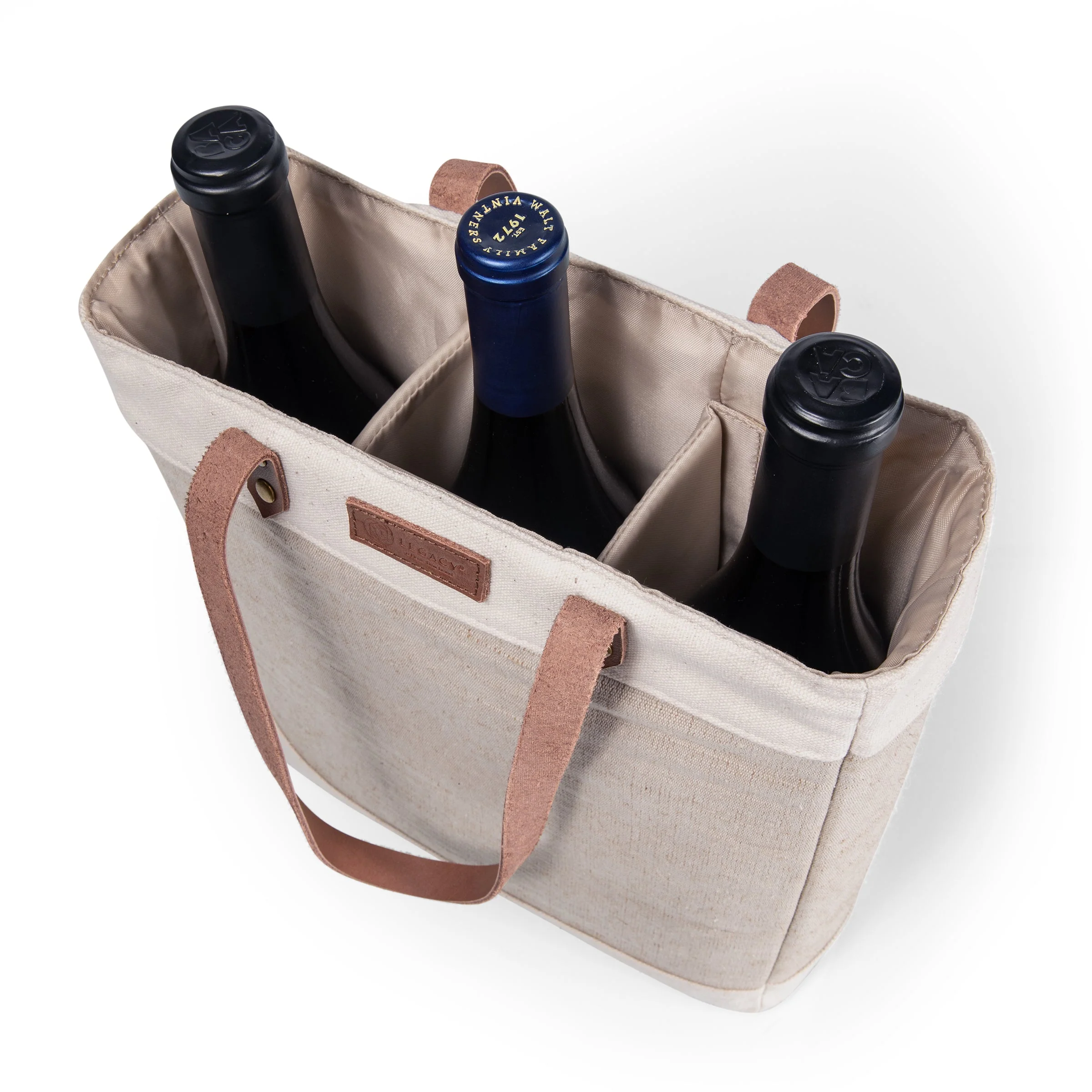 Pinot Jute 3 Bottle Insulated Wine Bag - Image 9