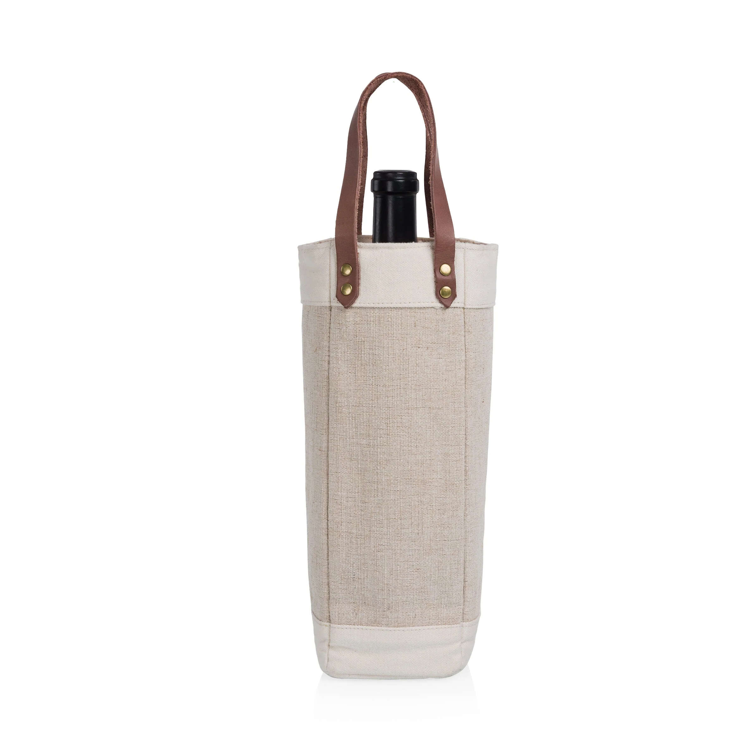 Pinot Jute Single Bottle Insulated Wine Bag - Image 10
