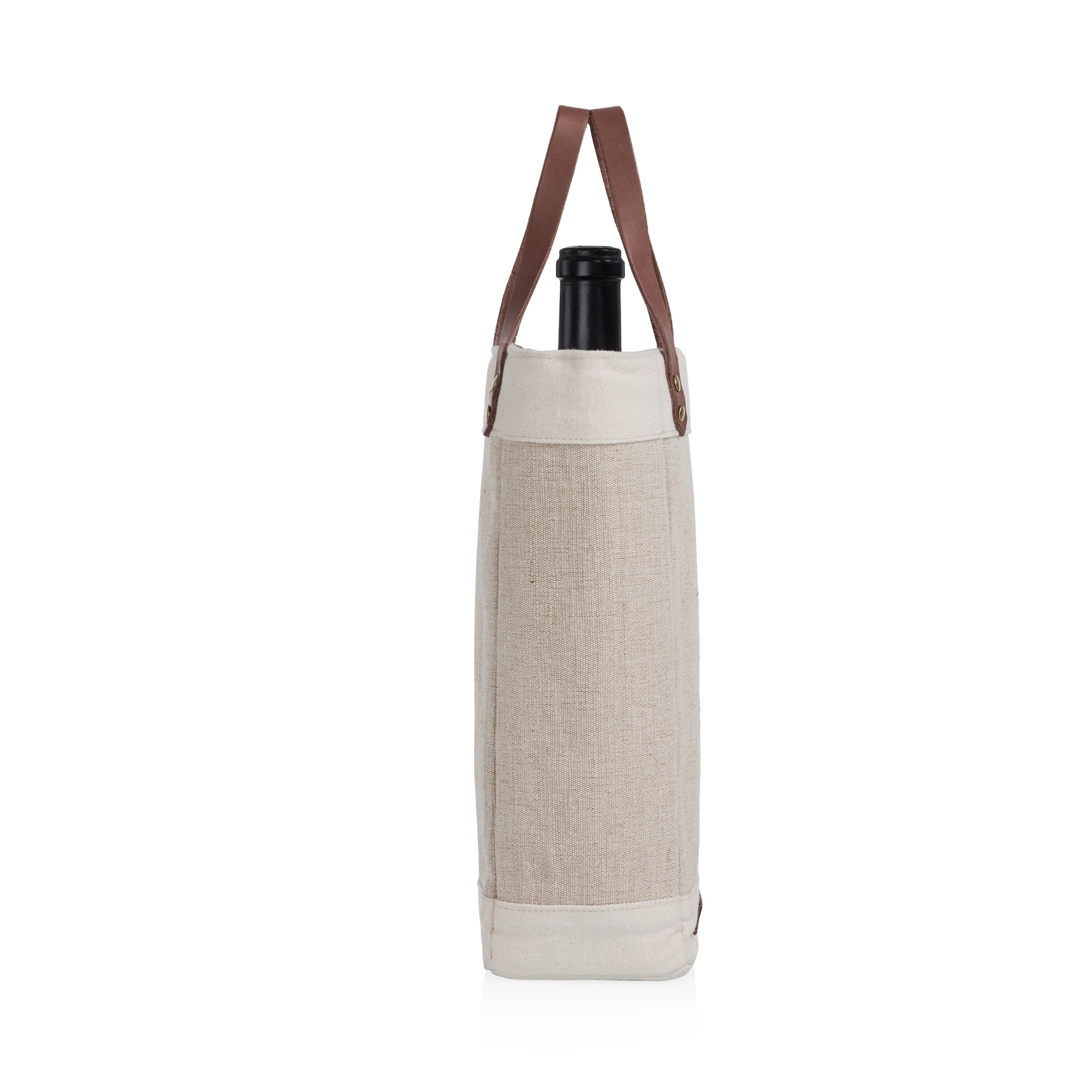 Pinot Jute Single Bottle Insulated Wine Bag - Image 11