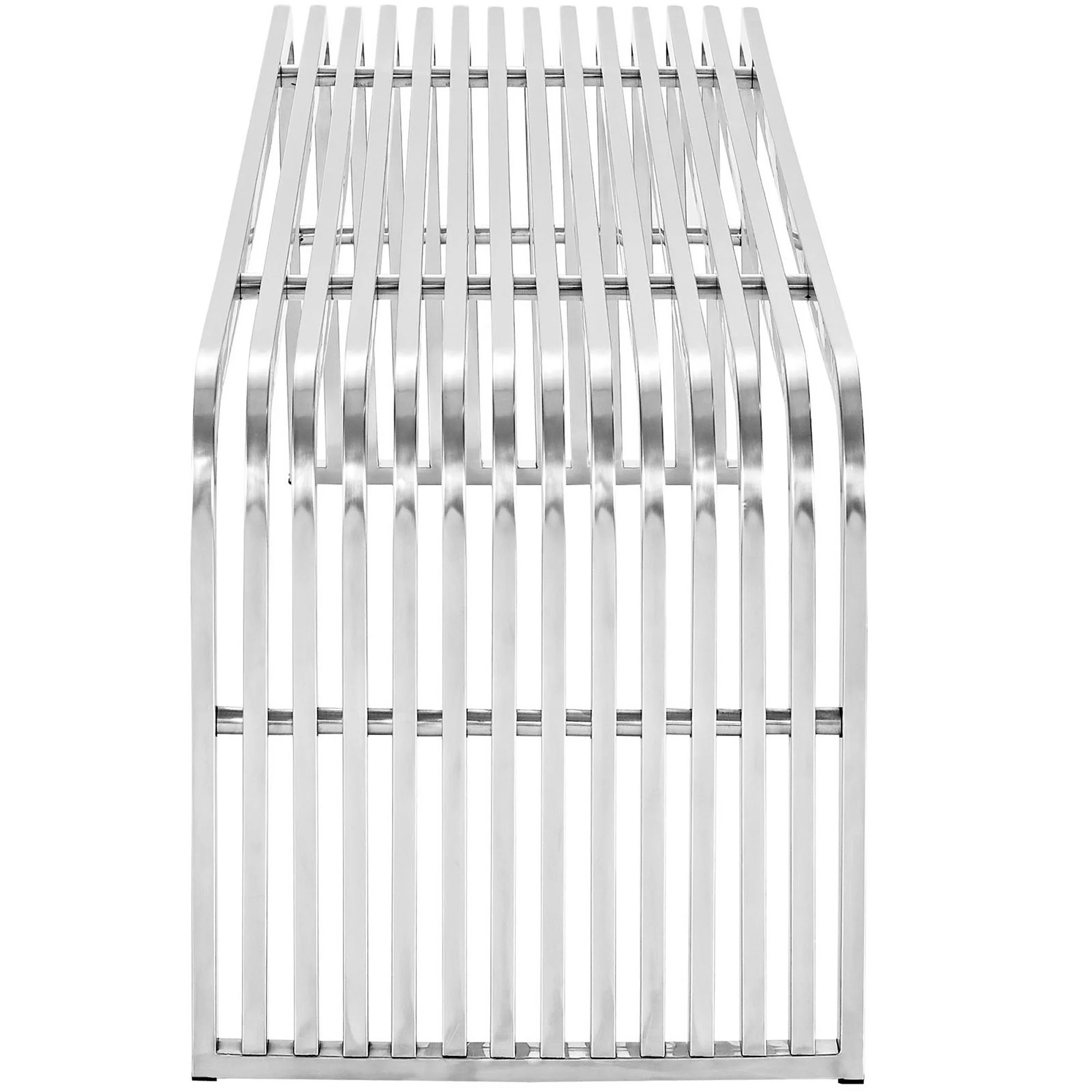 Pipe 60" Stainless Steel Bench by Modway - Image 2