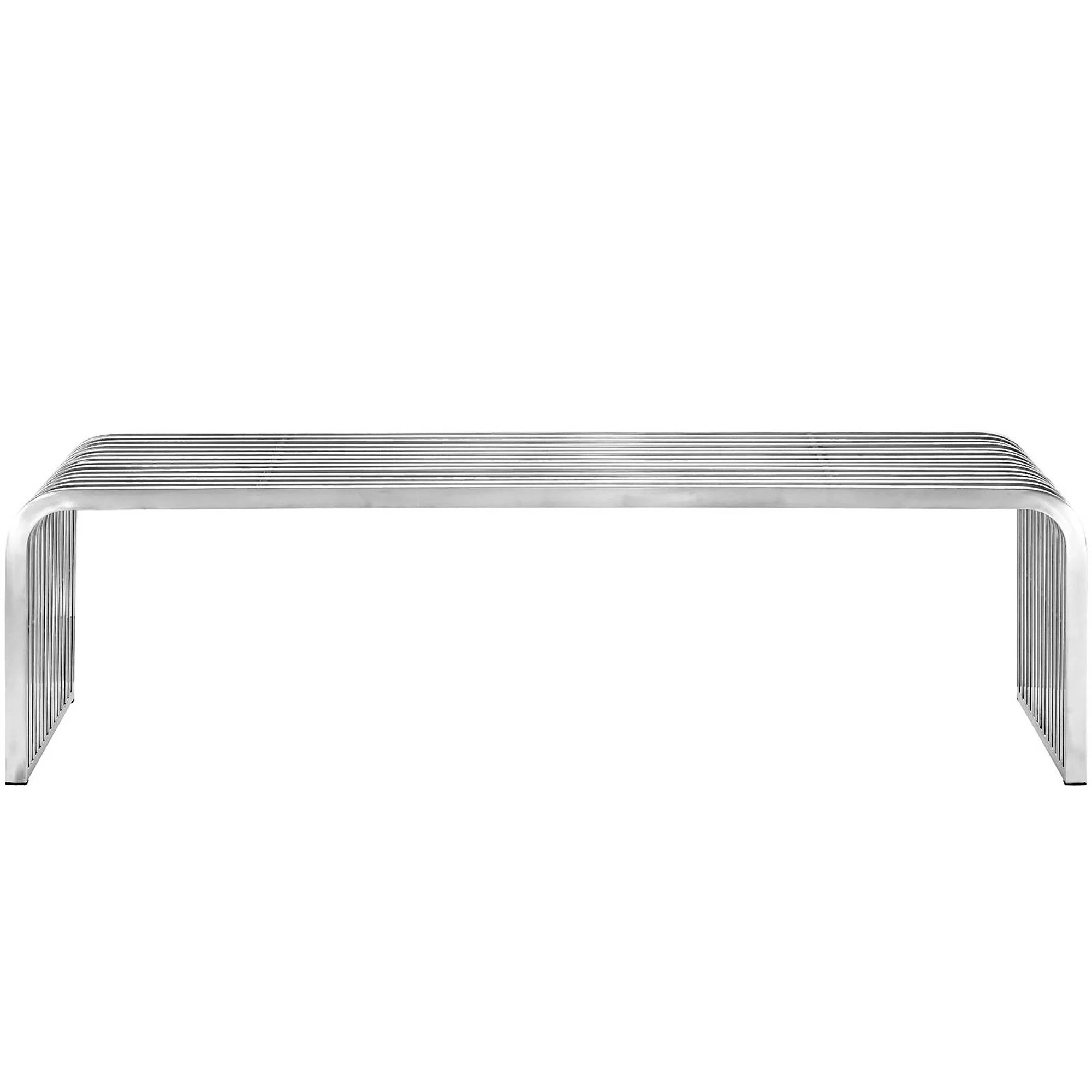 Pipe 60" Stainless Steel Bench by Modway - Image 3