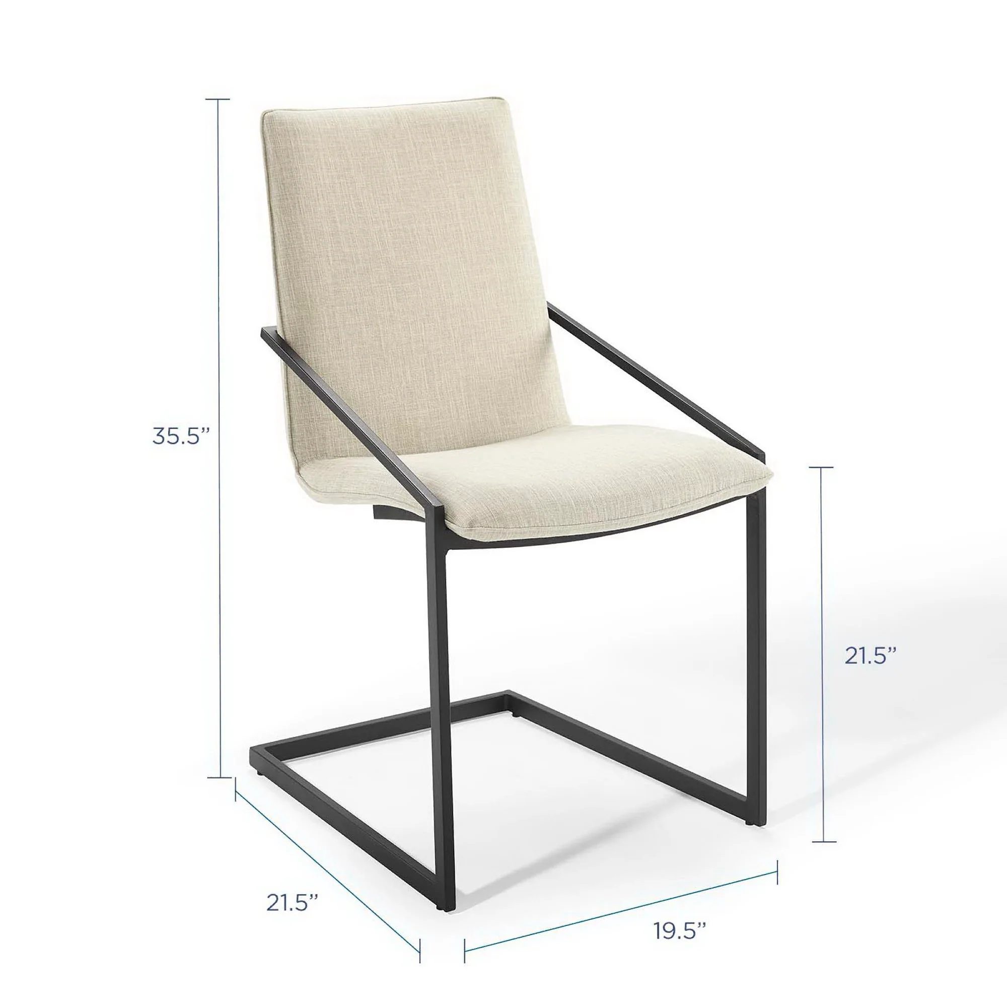 Pitch Upholstered Fabric Dining Armchair Set of 2 by Modway - Image 2