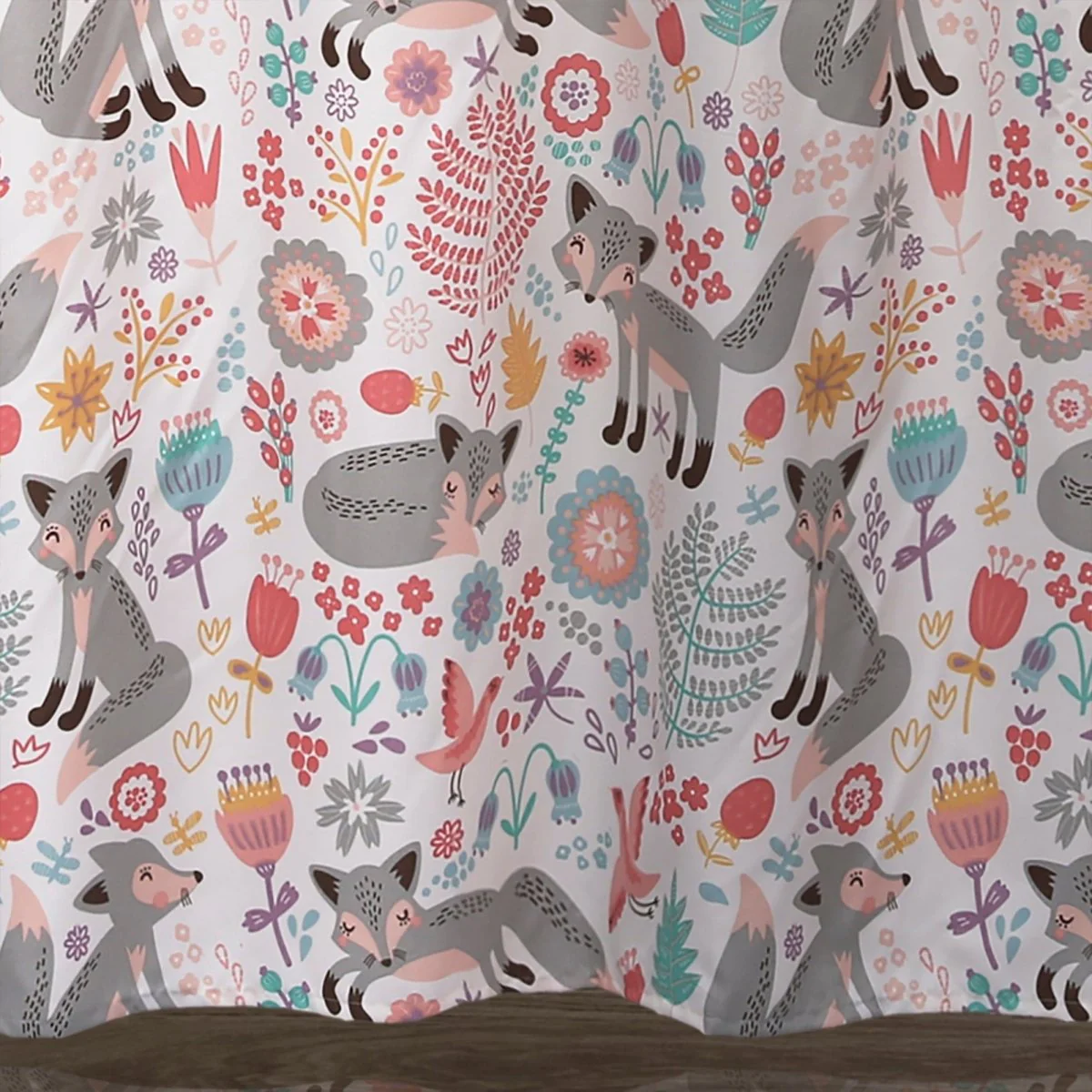 Pixie Fox Shower Curtain - Image 7