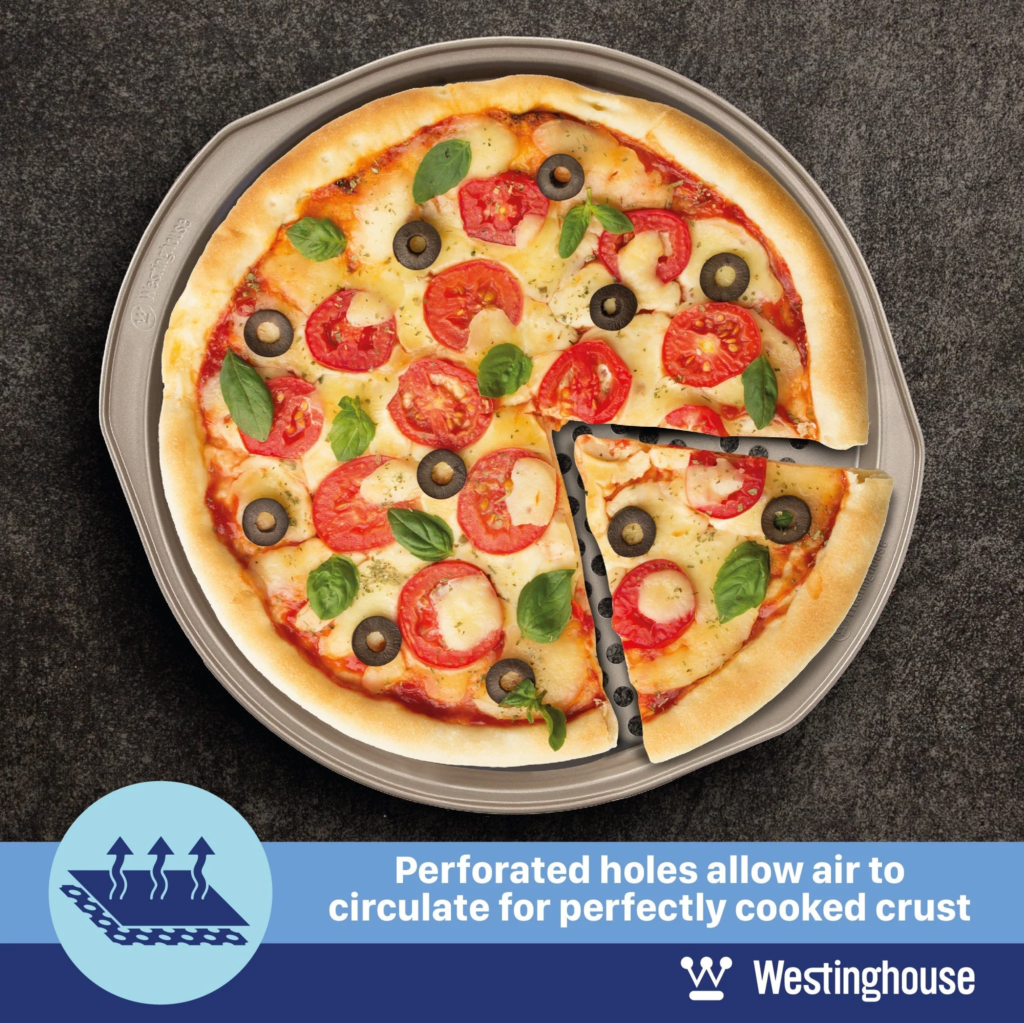 Pizza Pan Set, Carbon Steel, 3-pc (2x12" + 1x14" Pans) - Image 3
