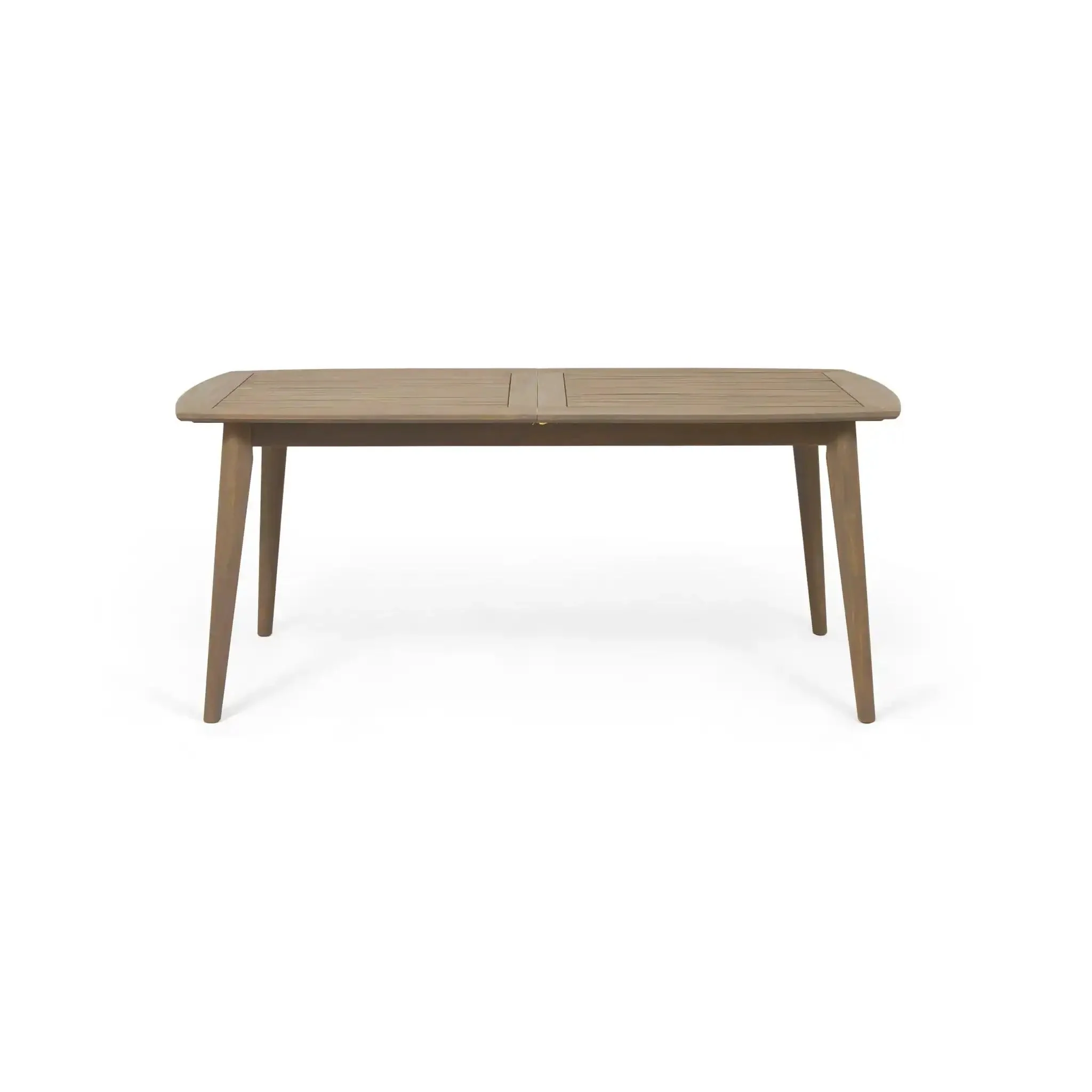 Placidity - Outdoor Expandable Dining Table With Slatted Tabletop And Tapered Legs - Image 4
