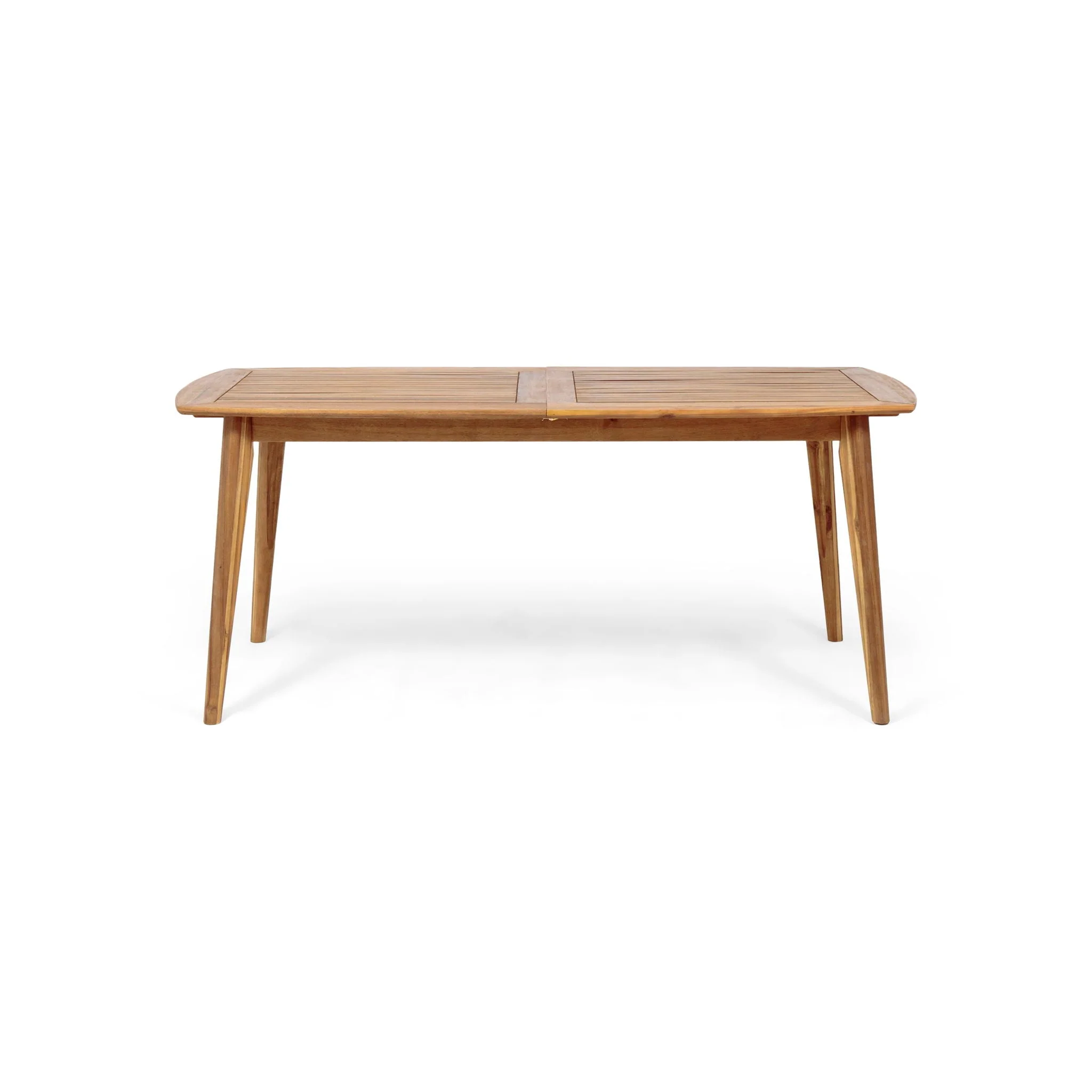Placidity - Outdoor Expandable Dining Table With Slatted Tabletop And Tapered Legs - Image 7