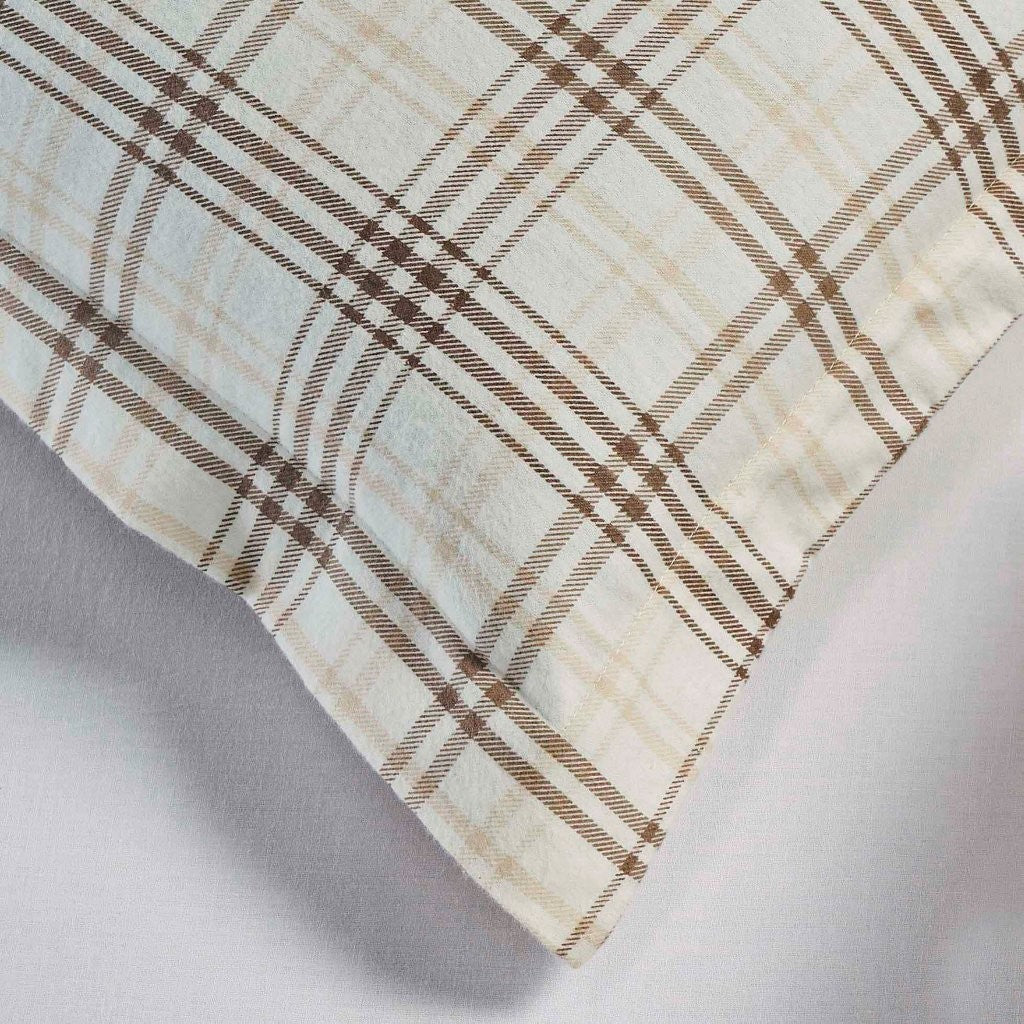 Plaid Flannel Cotton Duvet Cover Set with Pillow Shams - Image 19