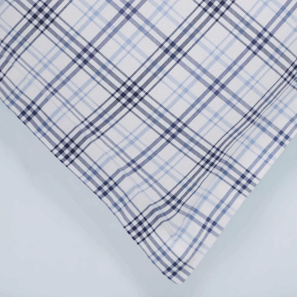 Plaid Flannel Cotton Duvet Cover Set with Pillow Shams - Image 8