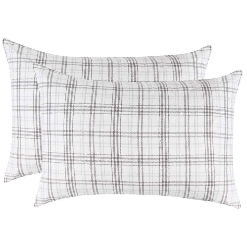 Plaid Flannel Cotton Classic Modern Farmhouse Pillowcases, Set of 2 - Image 17