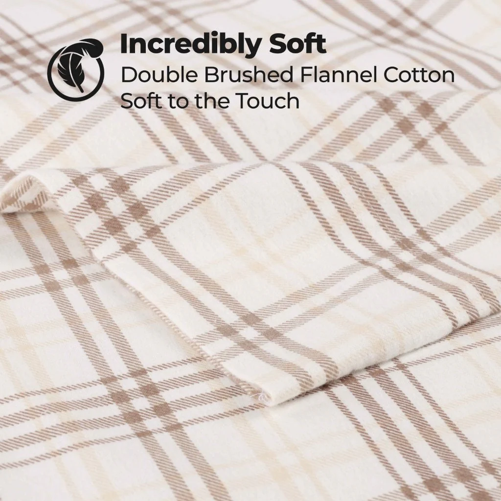 Plaid Flannel Cotton Classic Modern Farmhouse Pillowcases, Set of 2 - Image 4
