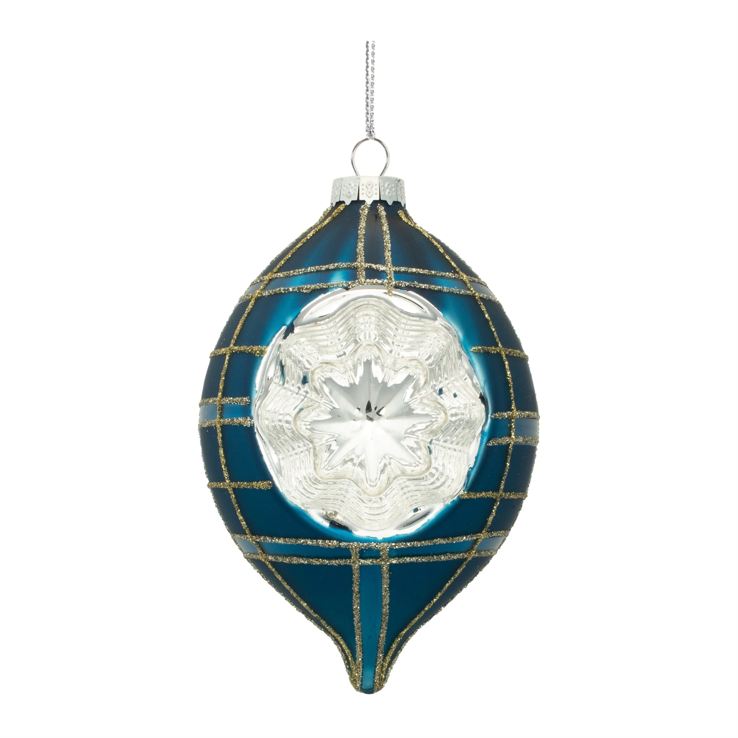 Plaid Glass Reflector Ornament (Set of 12) - Image 3