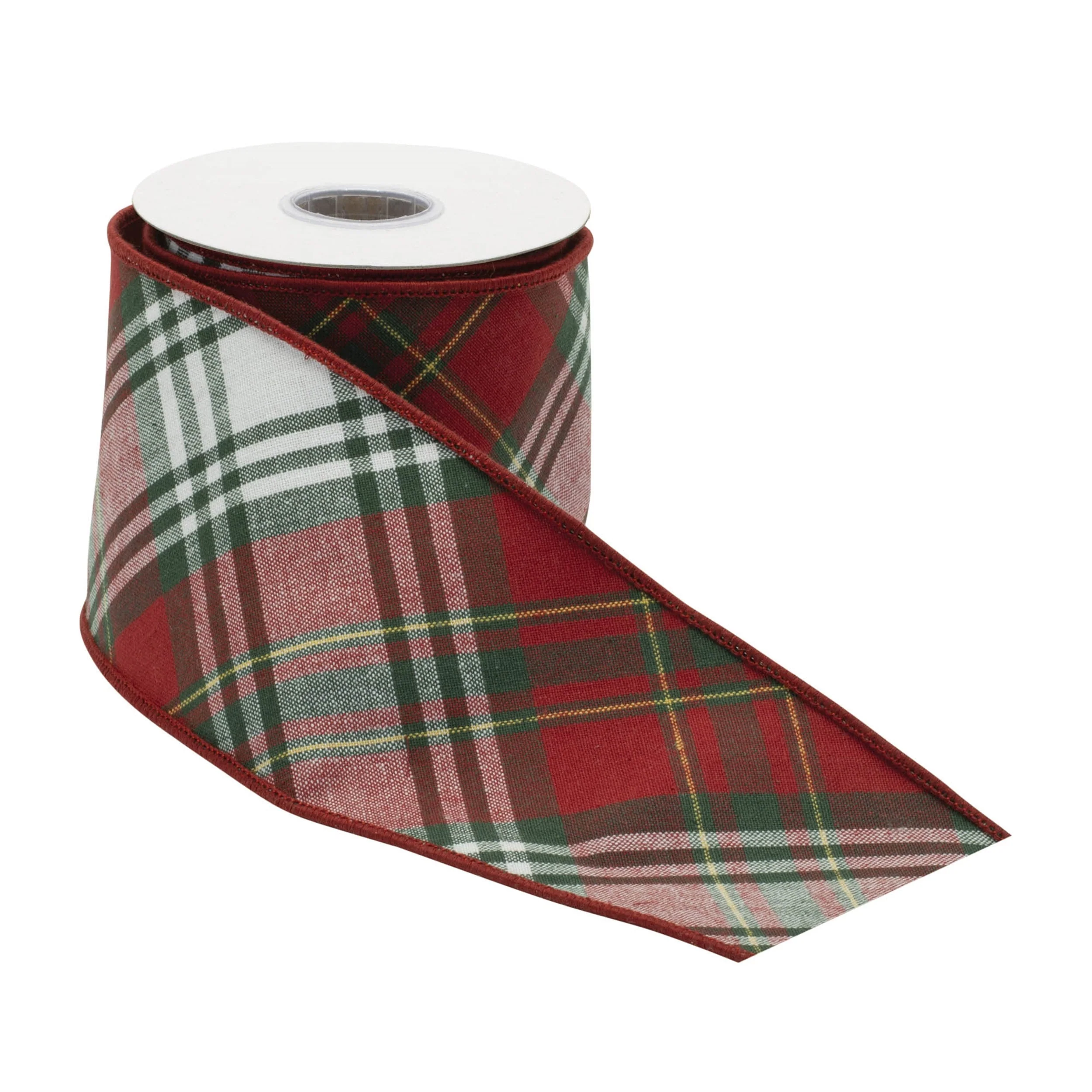 Plaid Pattern Wired Ribbon 4" x 5 Yds. - Image 2