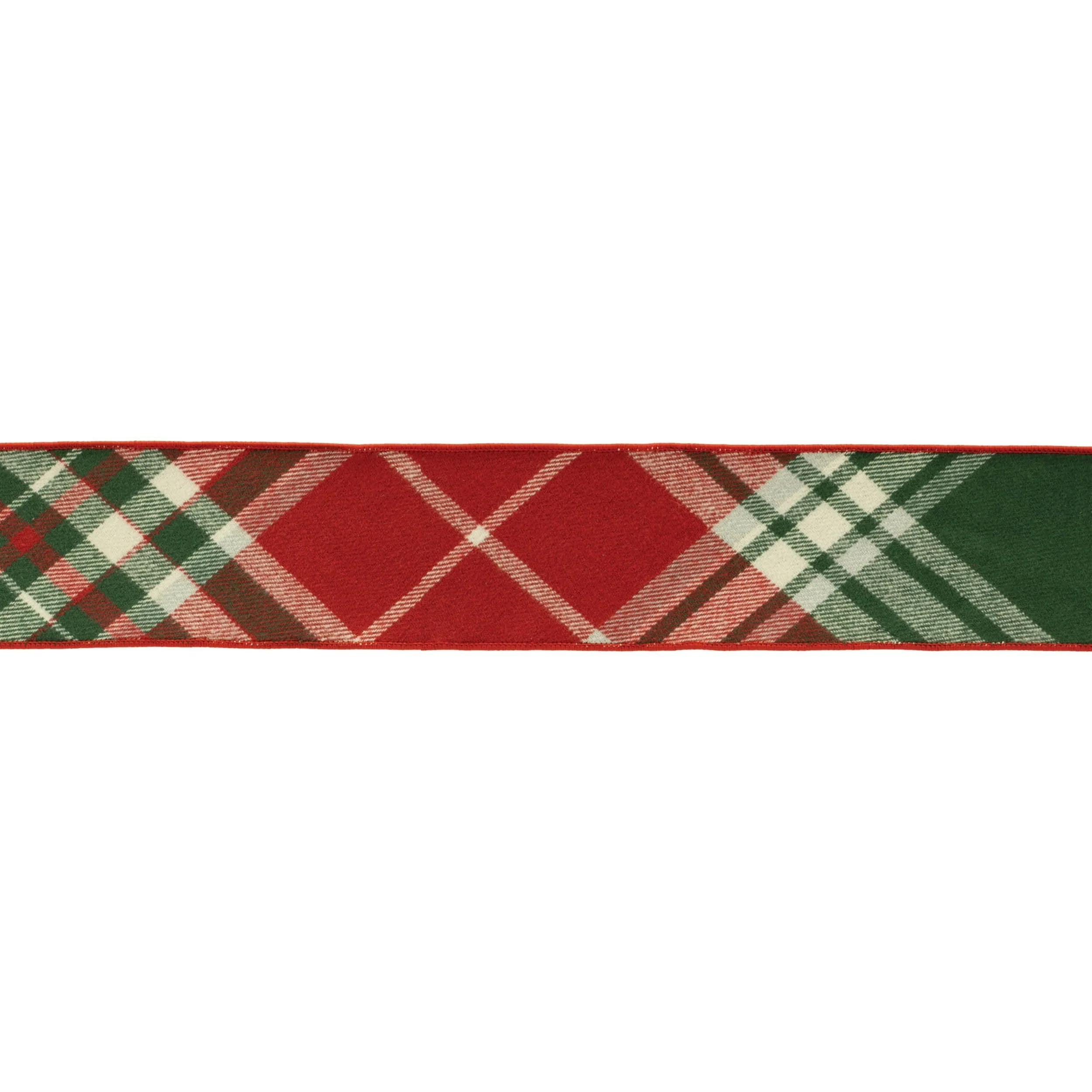 Plaid Pattern Wired Ribbon 4" x 5 Yds. - Image 3