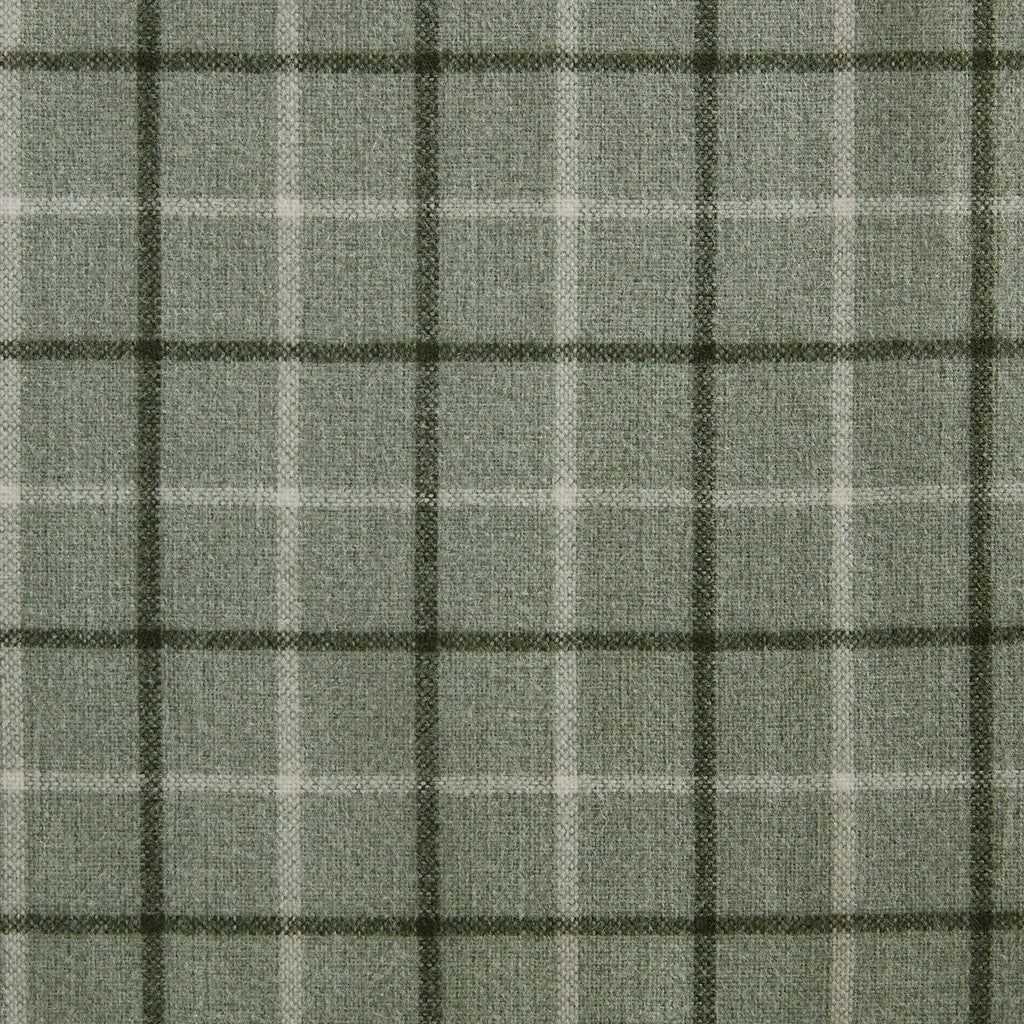 Plaid Rod Pocket and Back Tab Curtain Panel with Fleece Lining Green 50x84 - Image 7