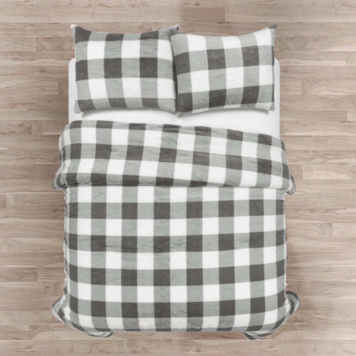 Plaid Ultra Soft Faux Fur All Season Comforter Set - Image 11