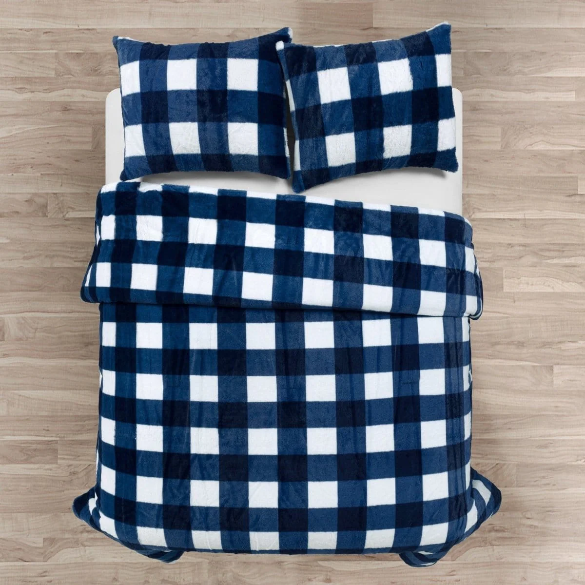 Plaid Ultra Soft Faux Fur All Season Comforter Set - Image 18