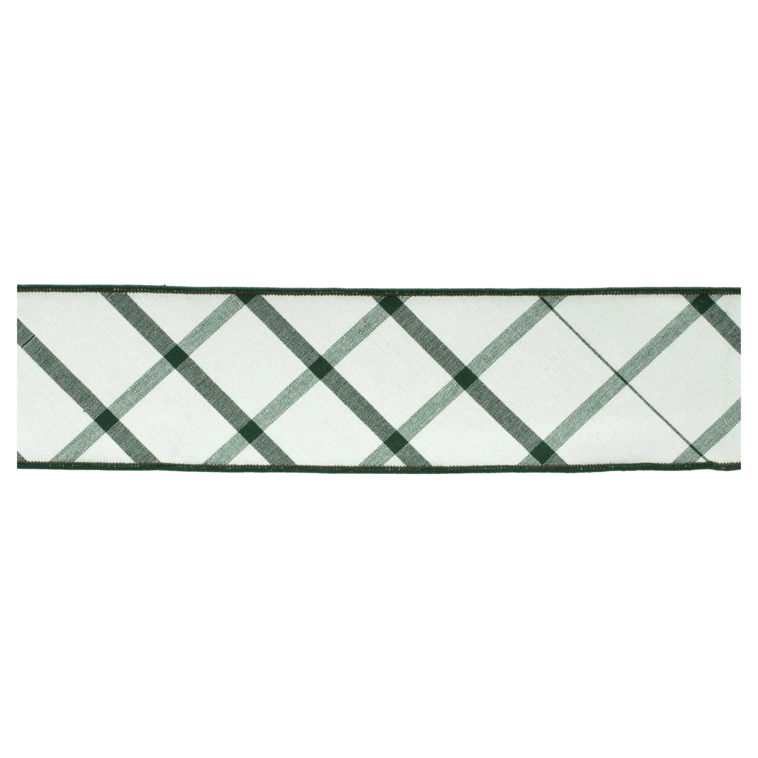Plaid wired ribbon 4" x 5 yds - Image 3