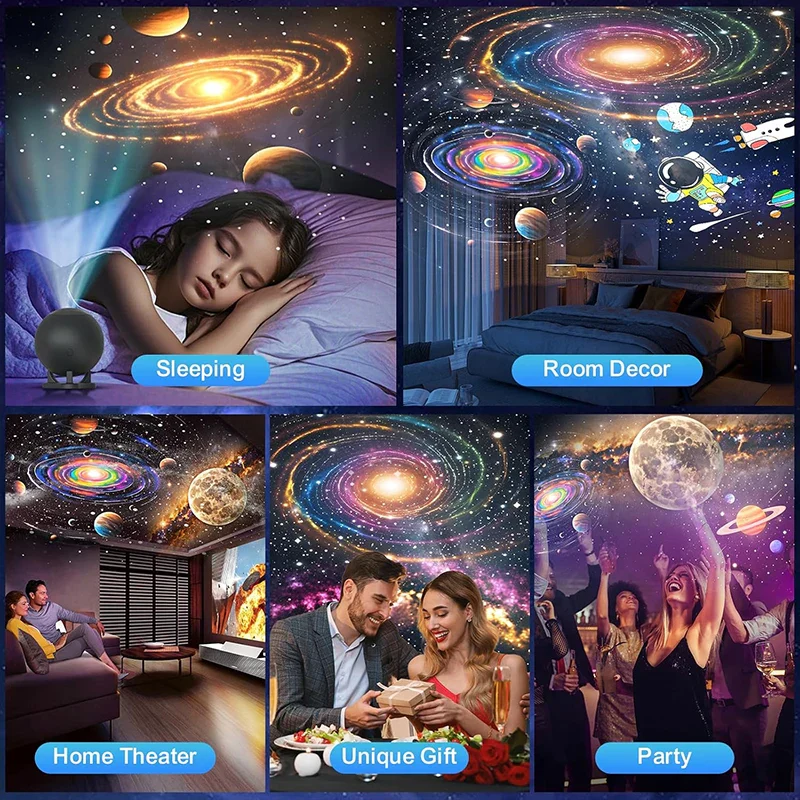 Planetarium Projector Galaxy Star Night Light 12 Image Discs Ceiling Space Lamp - Image 6