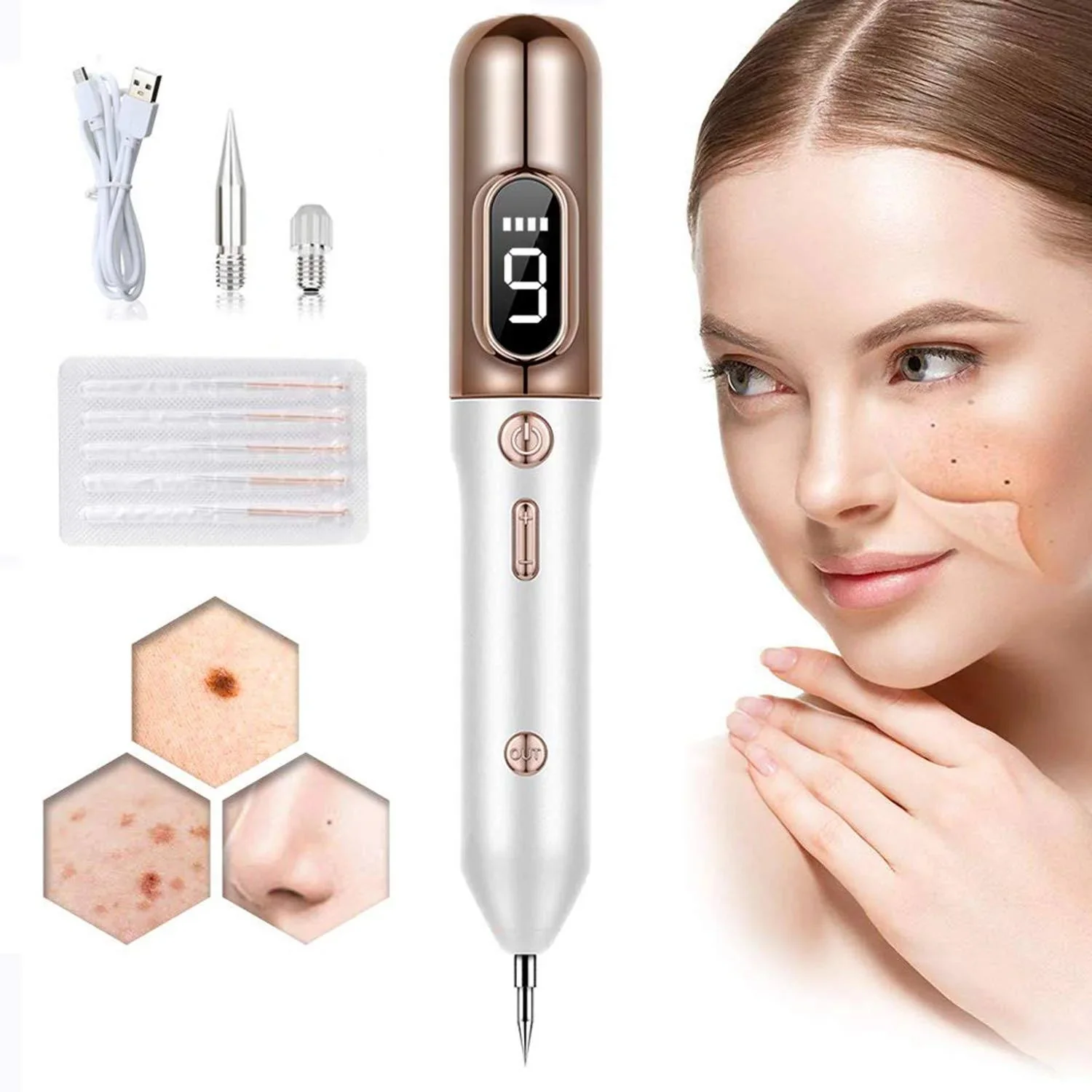 Plasma Skin Care Pen Adjustable Beauty Device with 9 Intensity Levels