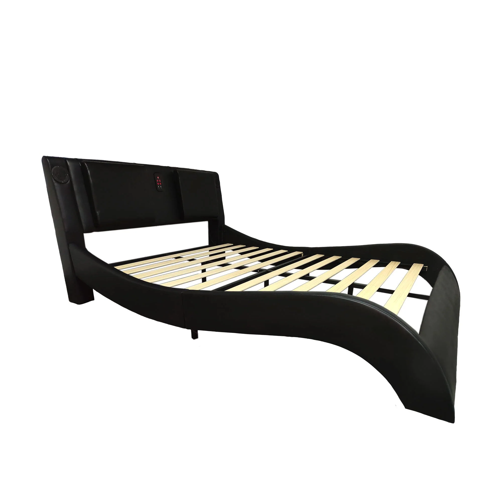Platform Bed Frame With LED Lighting, tooth Music, Vibration Massage - Image 2