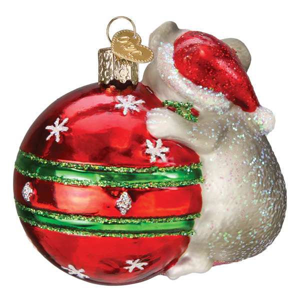 Playful Christmas Mouse Ornament - Image 4