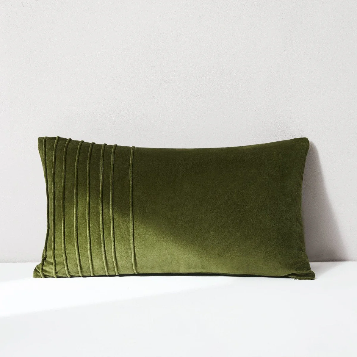 Pleated Groove Velvet Decorative Pillow Cover - Image 2