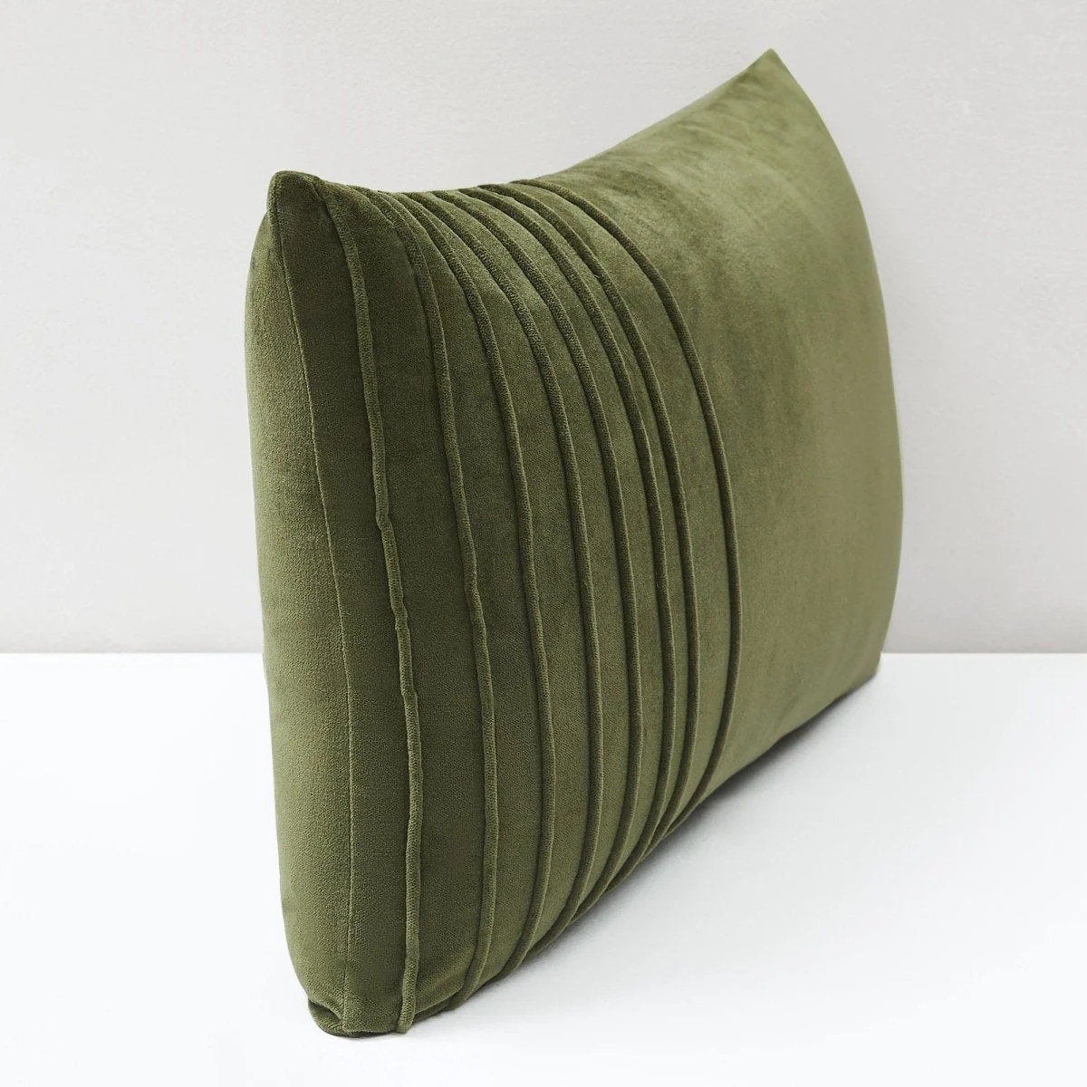 Pleated Groove Velvet Decorative Pillow Cover - Image 3
