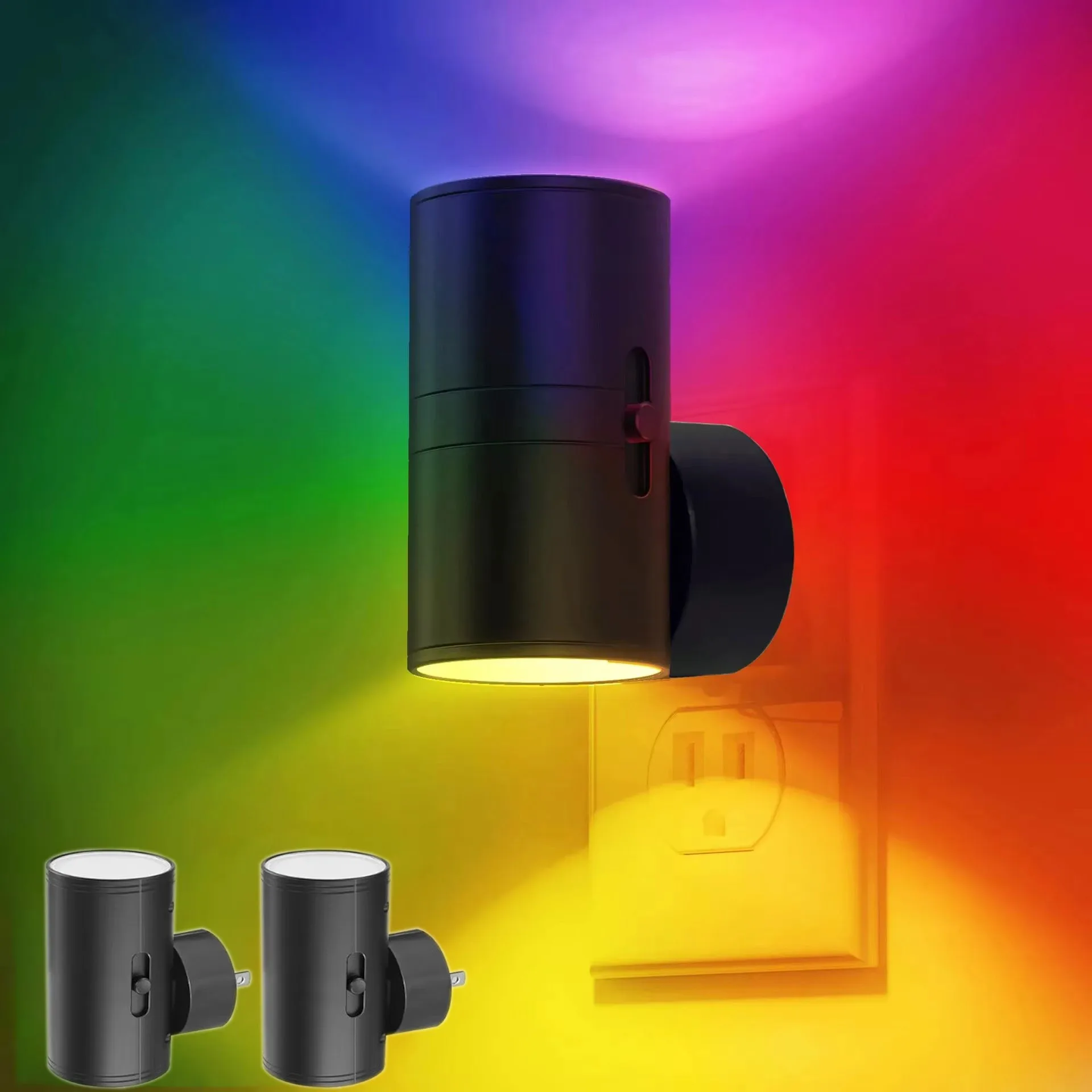 Plug In Dimmable LED Night Light Auto Sensor Bedside Bathroom Hallway Lamp - Image 10
