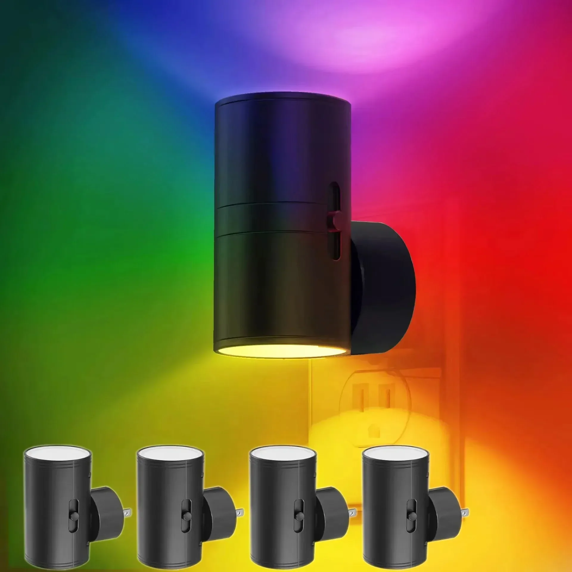 Plug In Dimmable LED Night Light Auto Sensor Bedside Bathroom Hallway Lamp - Image 11