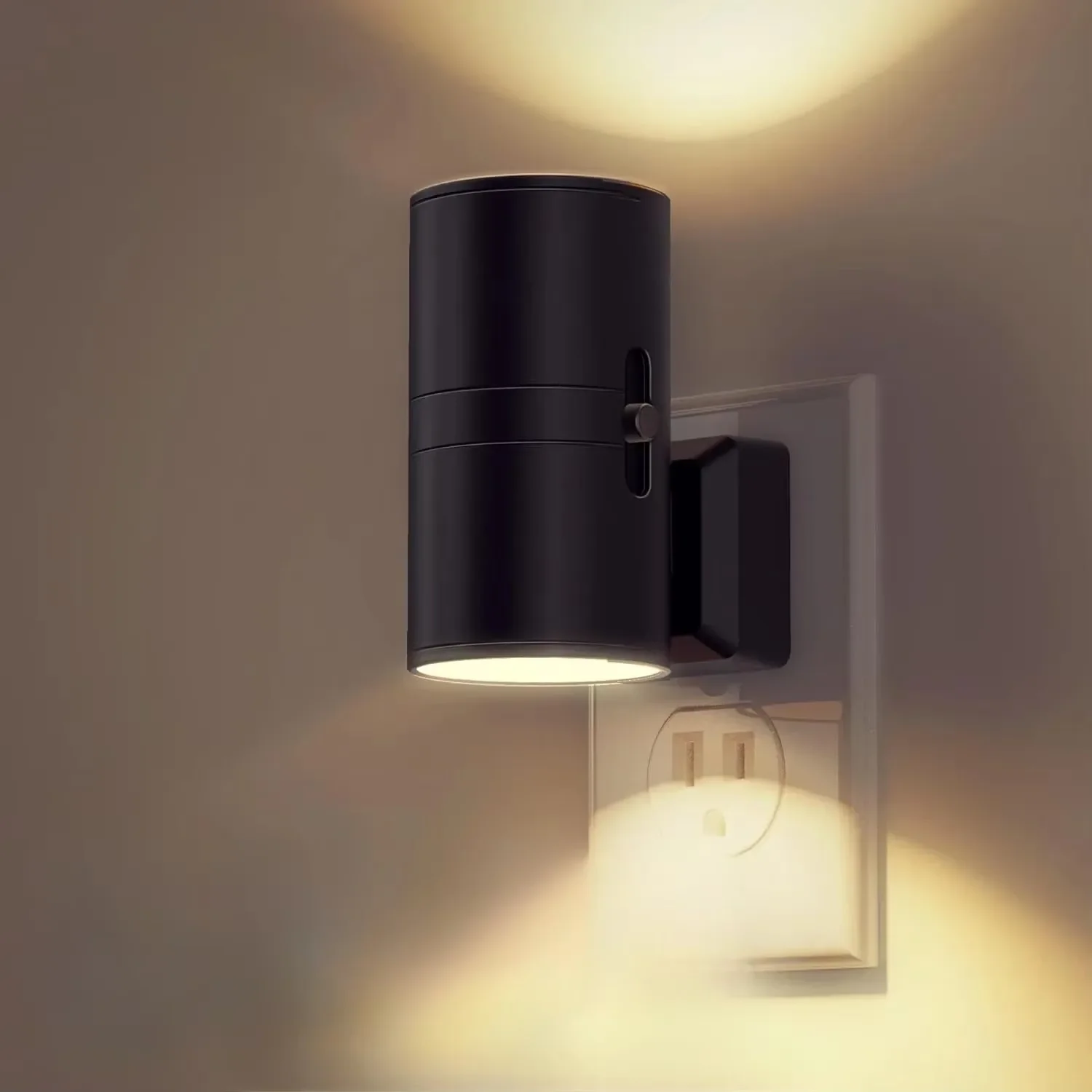 Plug In Dimmable LED Night Light Auto Sensor Bedside Bathroom Hallway Lamp - Image 12