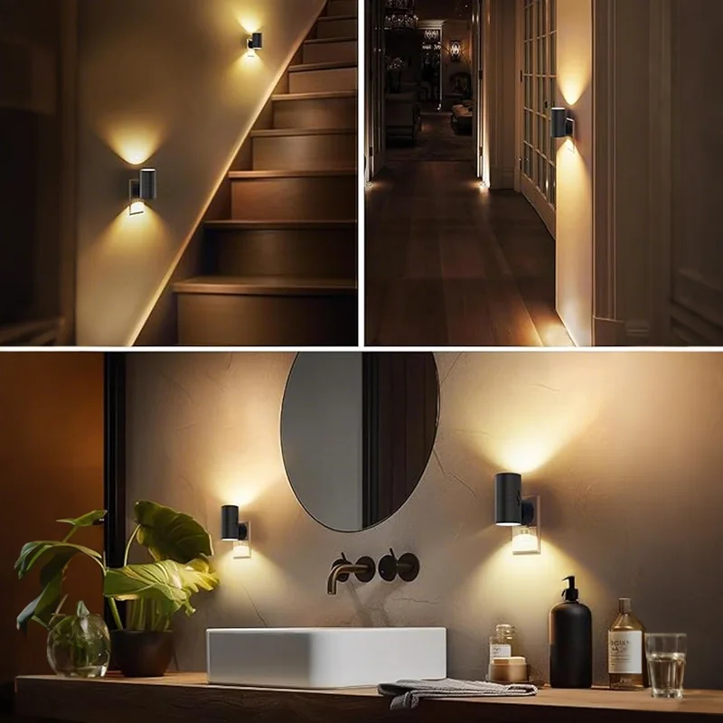 Plug In Dimmable LED Night Light Auto Sensor Bedside Bathroom Hallway Lamp - Image 2