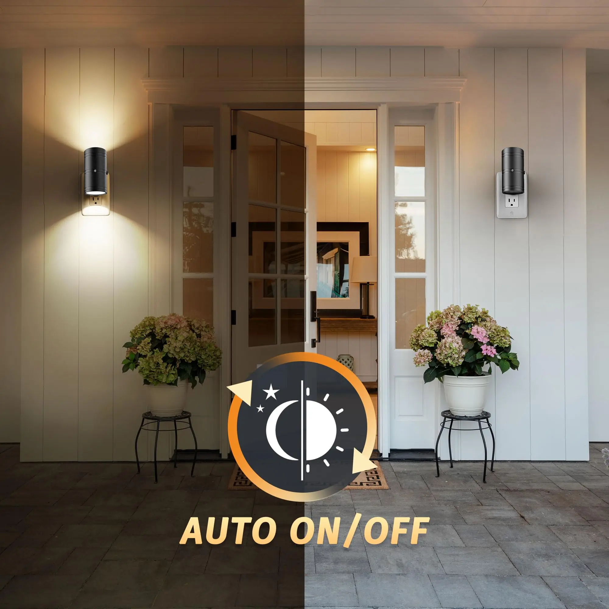 Plug In LED Night Light Dusk to Dawn Sensor Dimmable Hallway Bedroom Lamp - Image 4