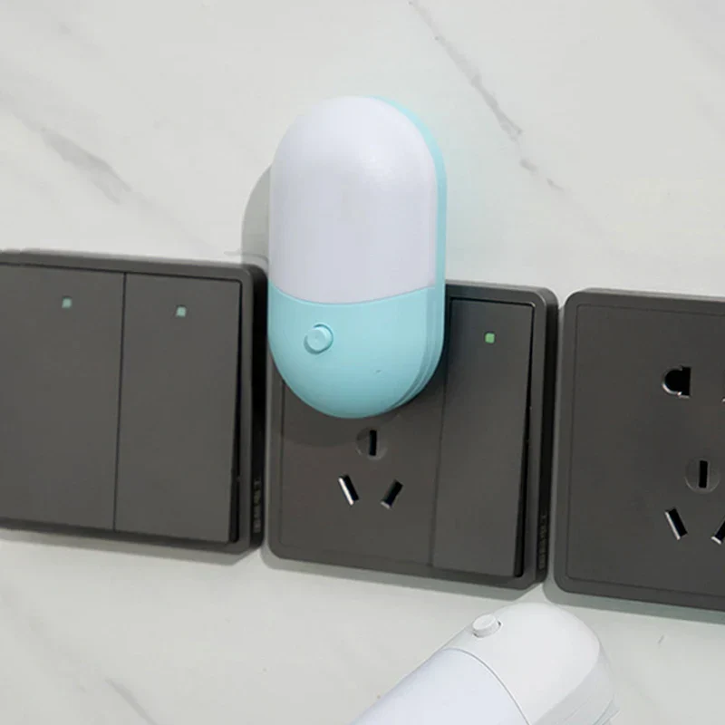 Plug In LED Night Light Eye Protection Bedside Lamp Baby Feeding Living Room - Image 9