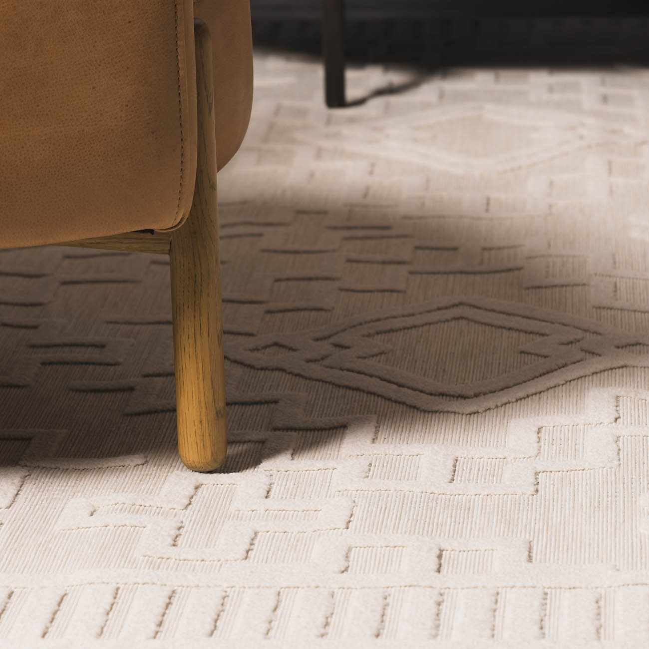 Plumtree 3D White Outdoor Rug - Image 4