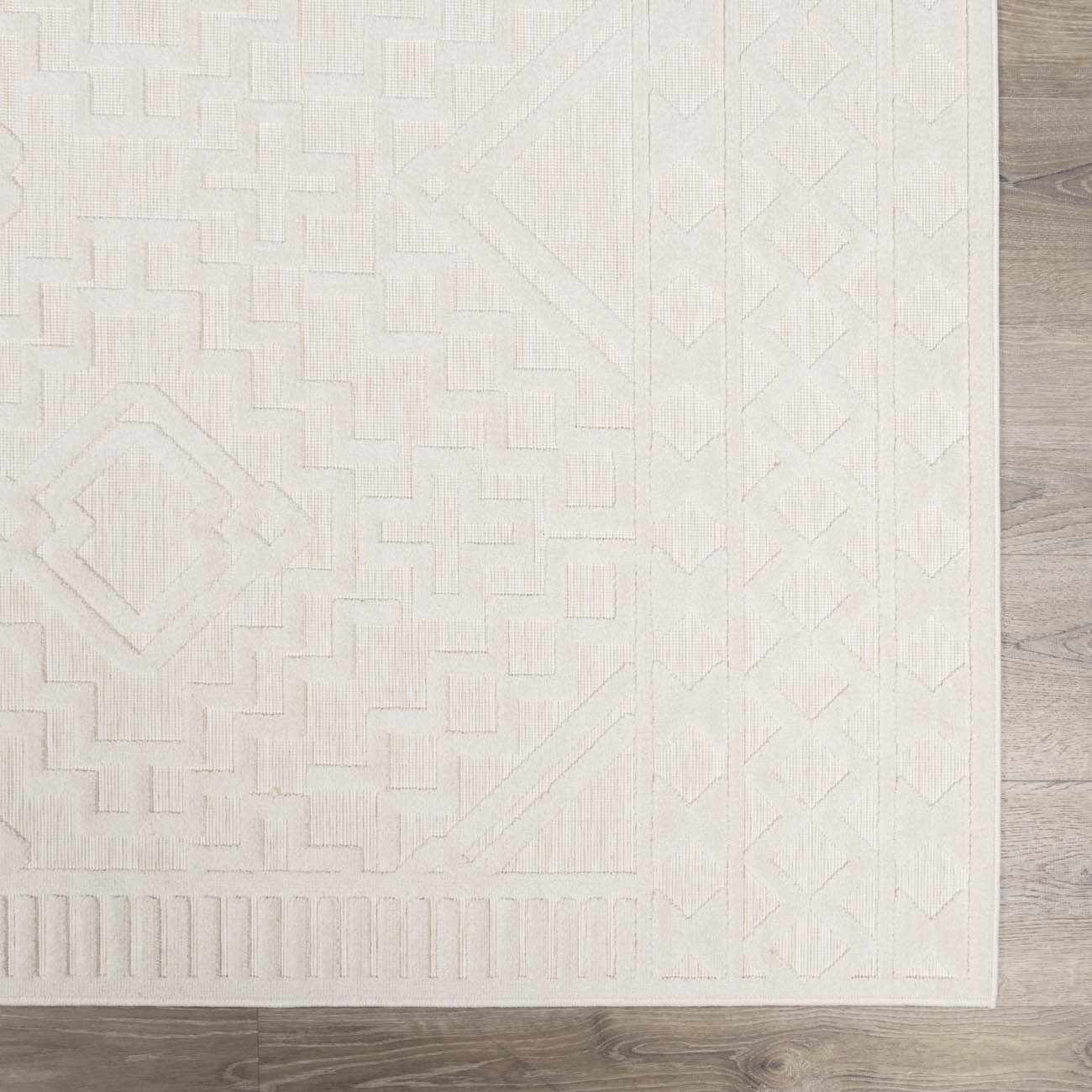 Plumtree 3D White Outdoor Rug - Image 8