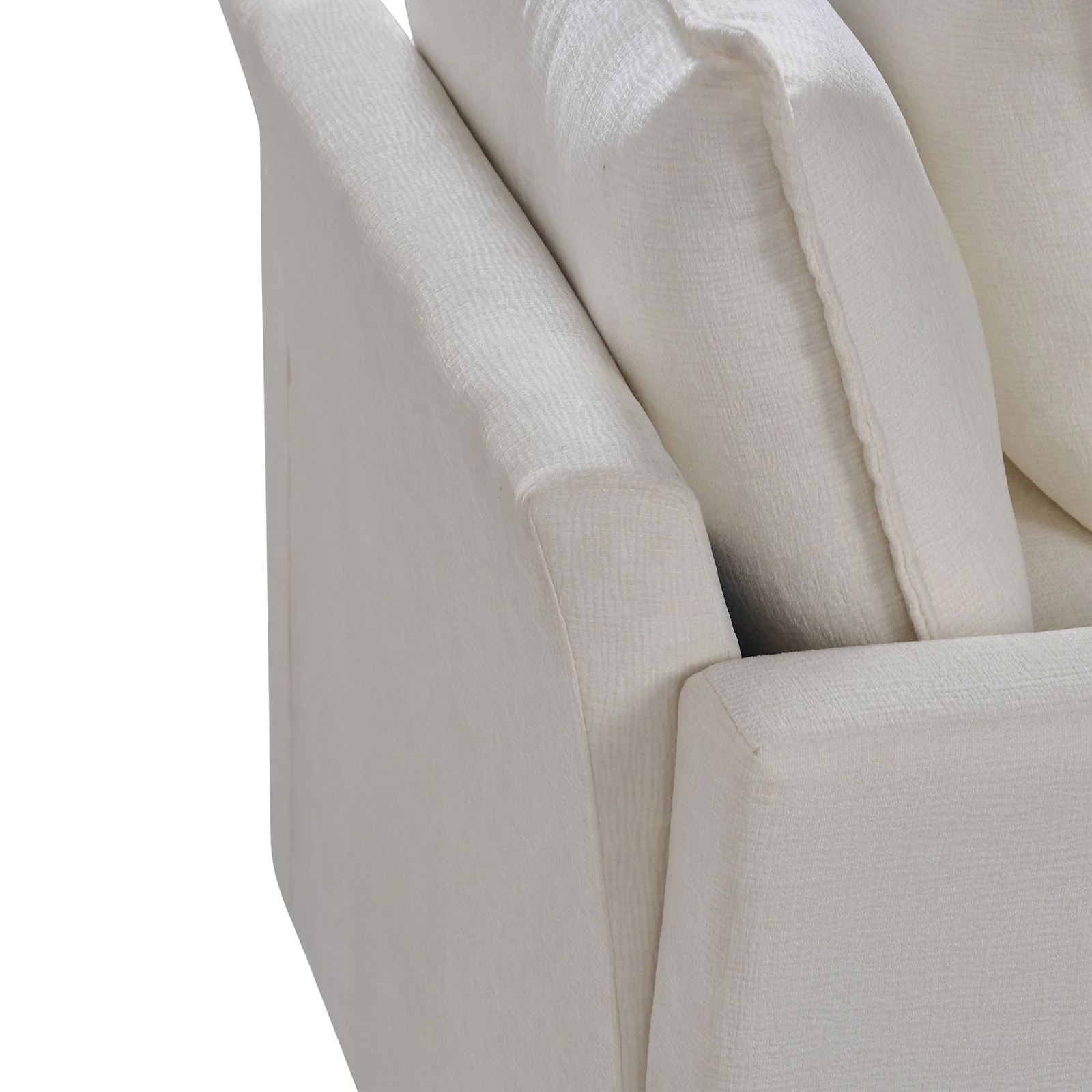 Plush Chenille Armchair with Deep Seating and Double-Layer Cushions - Image 12