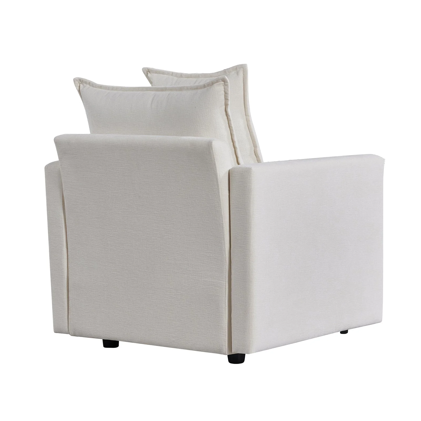 Plush Chenille Armchair with Deep Seating and Double-Layer Cushions - Image 7