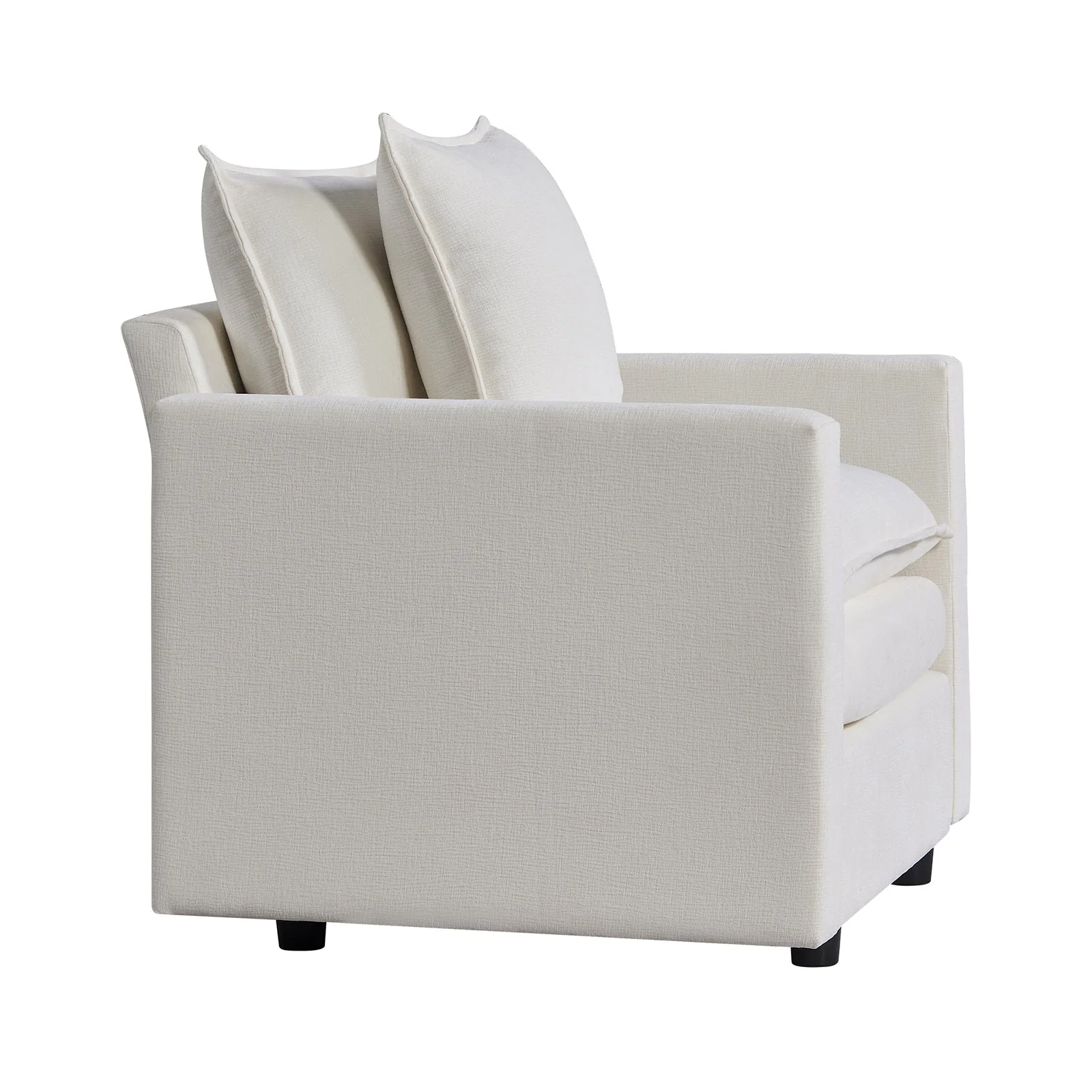 Plush Chenille Armchair with Deep Seating and Double-Layer Cushions - Image 8